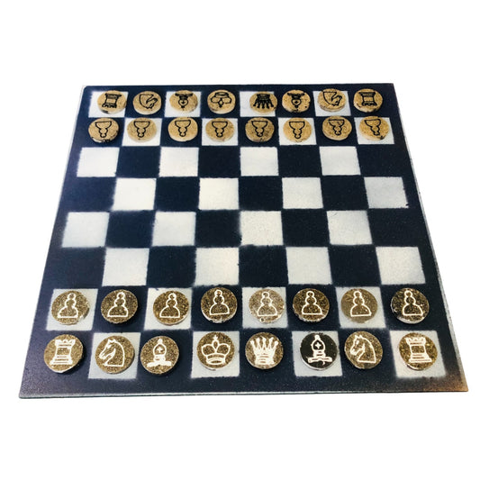 Dark Luxury - Painted Chess Set