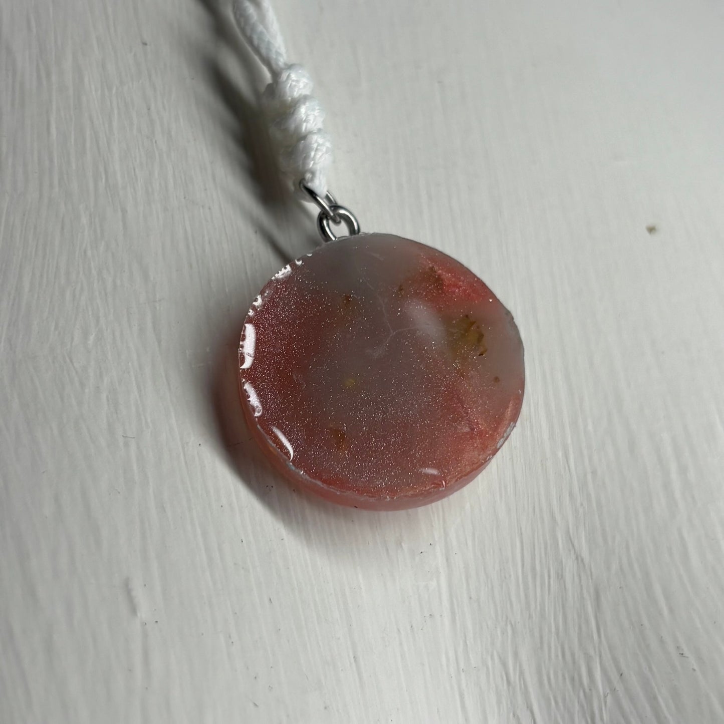 Smooth Pink Pawn - Handmade Resin Chess Necklace