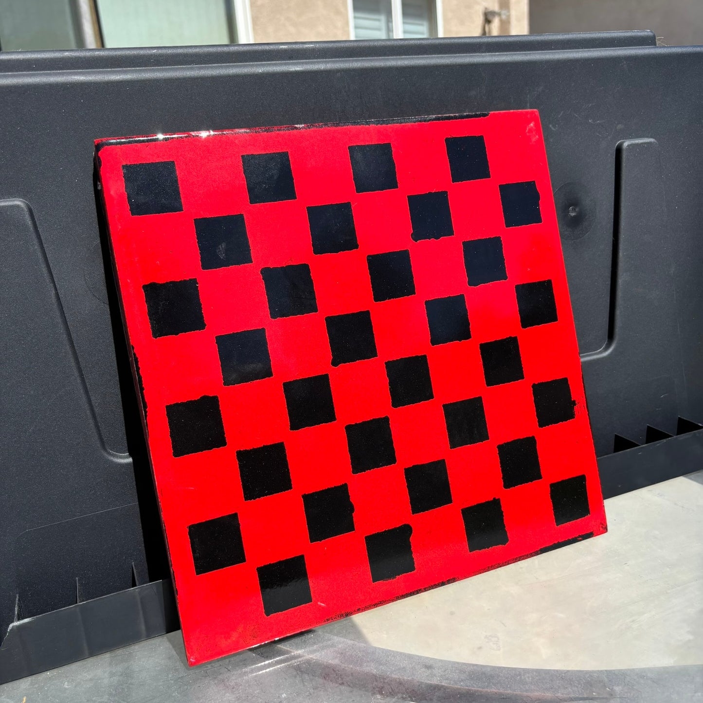 Stealth Red - Resin Coated Chess Board