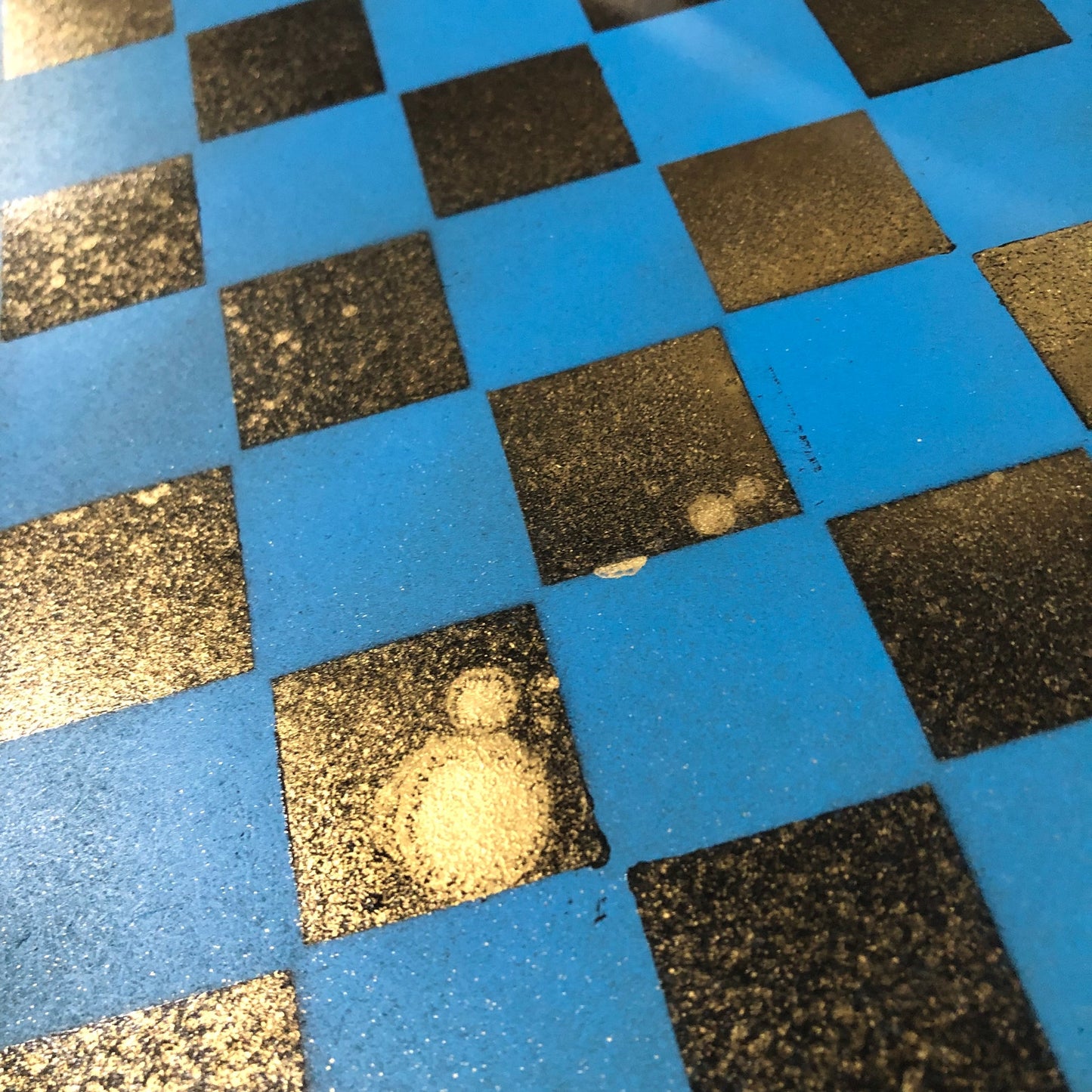 Golden Blue - Painted Chess Set