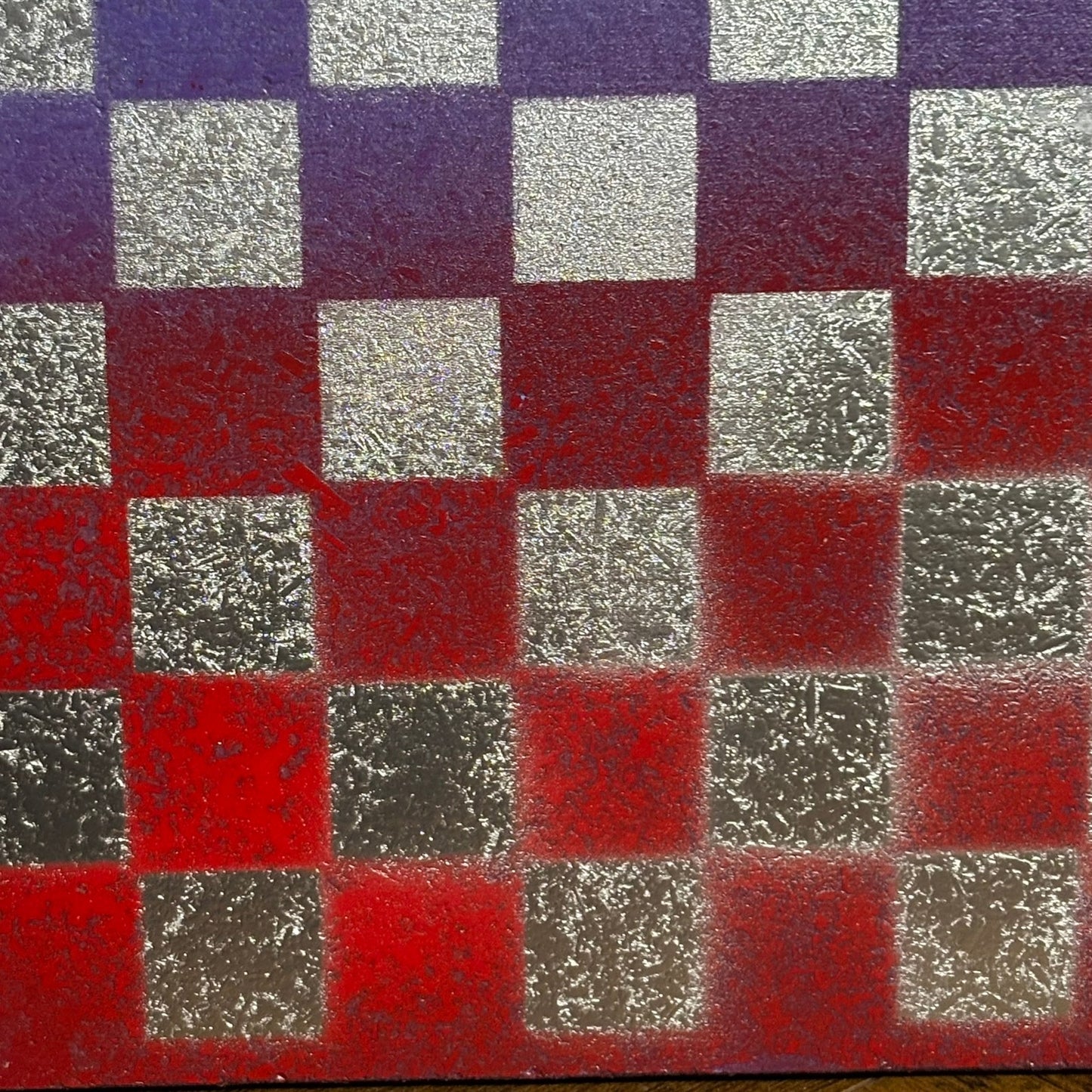 Purple & Red Chrome - Painted Double Sided Chess Board