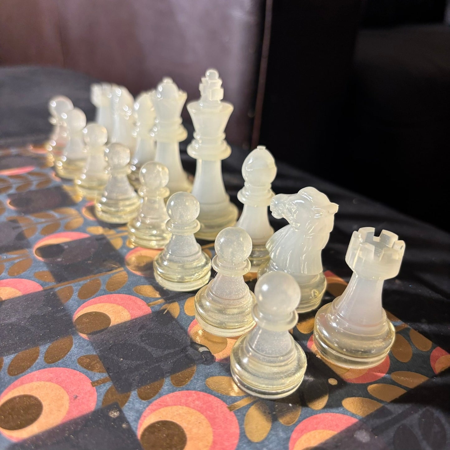 Vintage Swirl Pattern - Scrapbook Chess Set