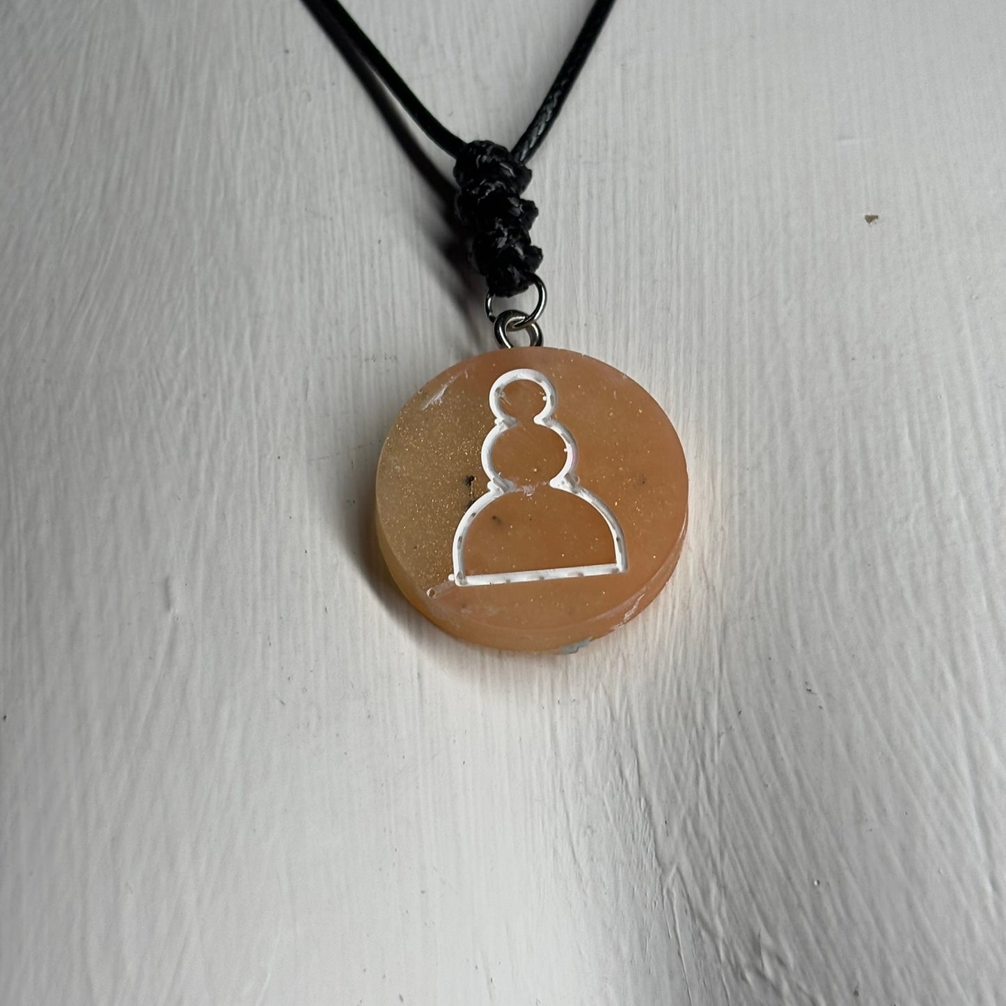Banana Yellow Pawn - Handmade Resin Chess Necklace - Flat Edition