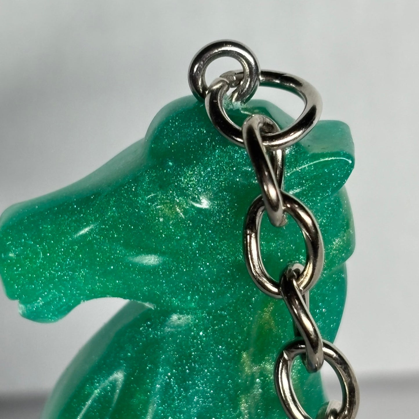 Blue Bottoms Knight Handmade Resin Keychain - One of a Kind Design