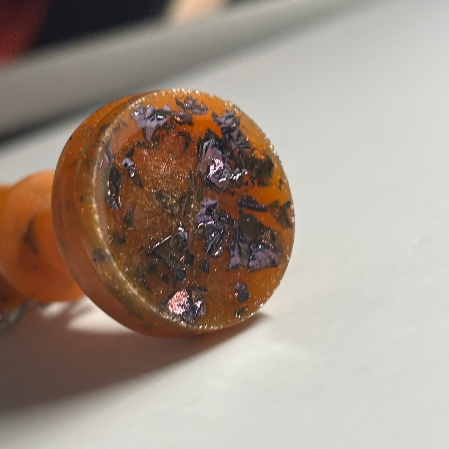 Fire Orange King - Handmade Resin Keychain