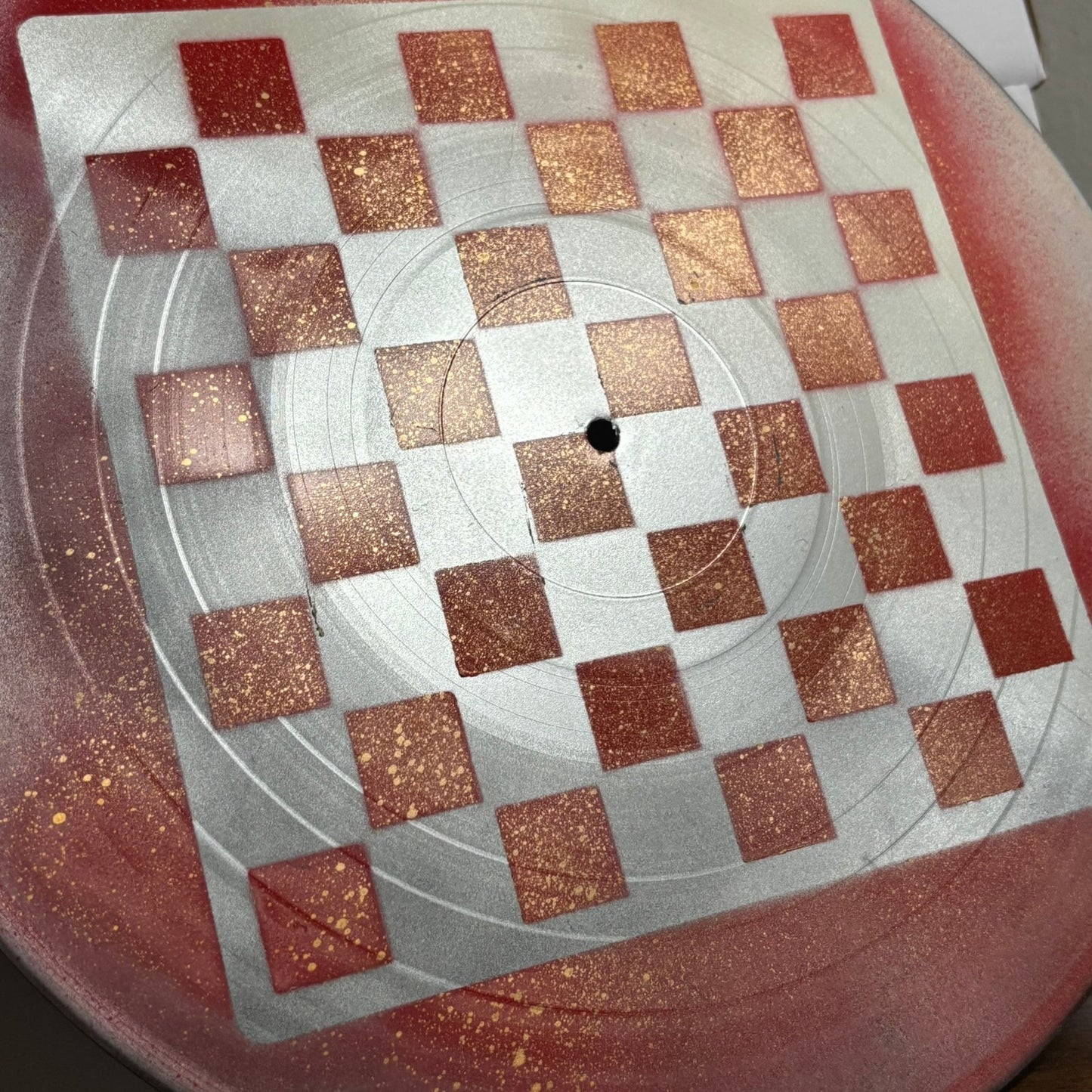 Chrome Red - Vinyl Chess Board