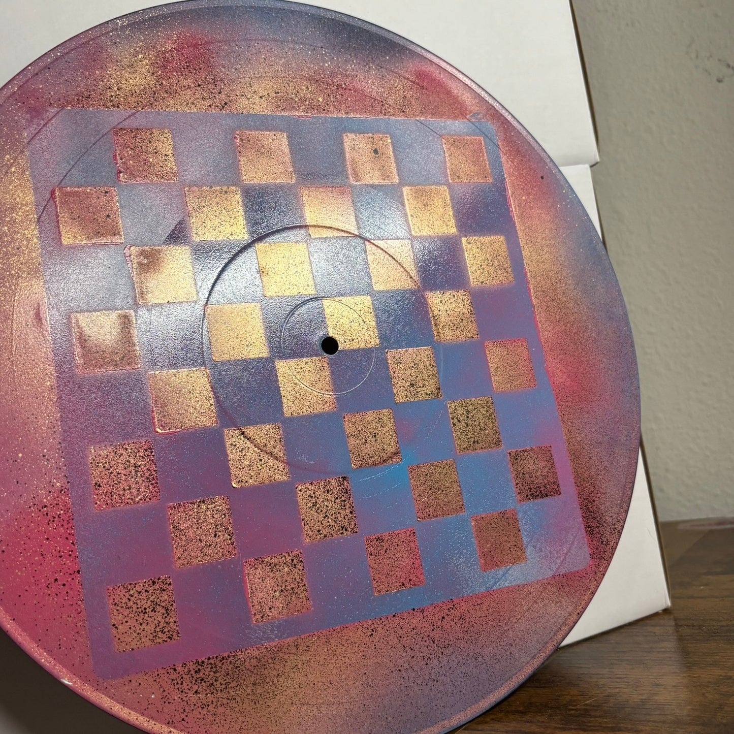 Purple Blue Mesh - Vinyl Chess Board