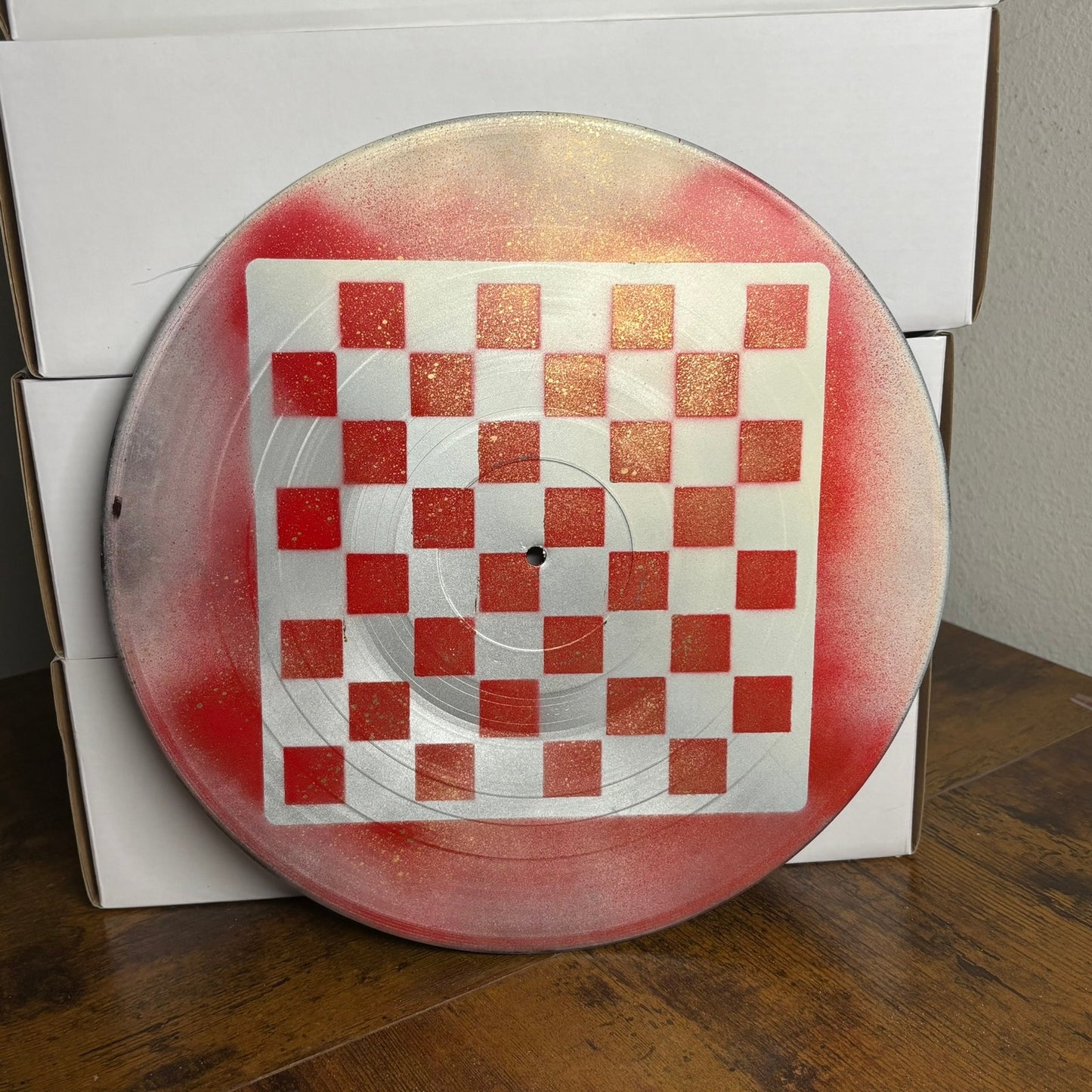 Chrome Red - Vinyl Chess Board