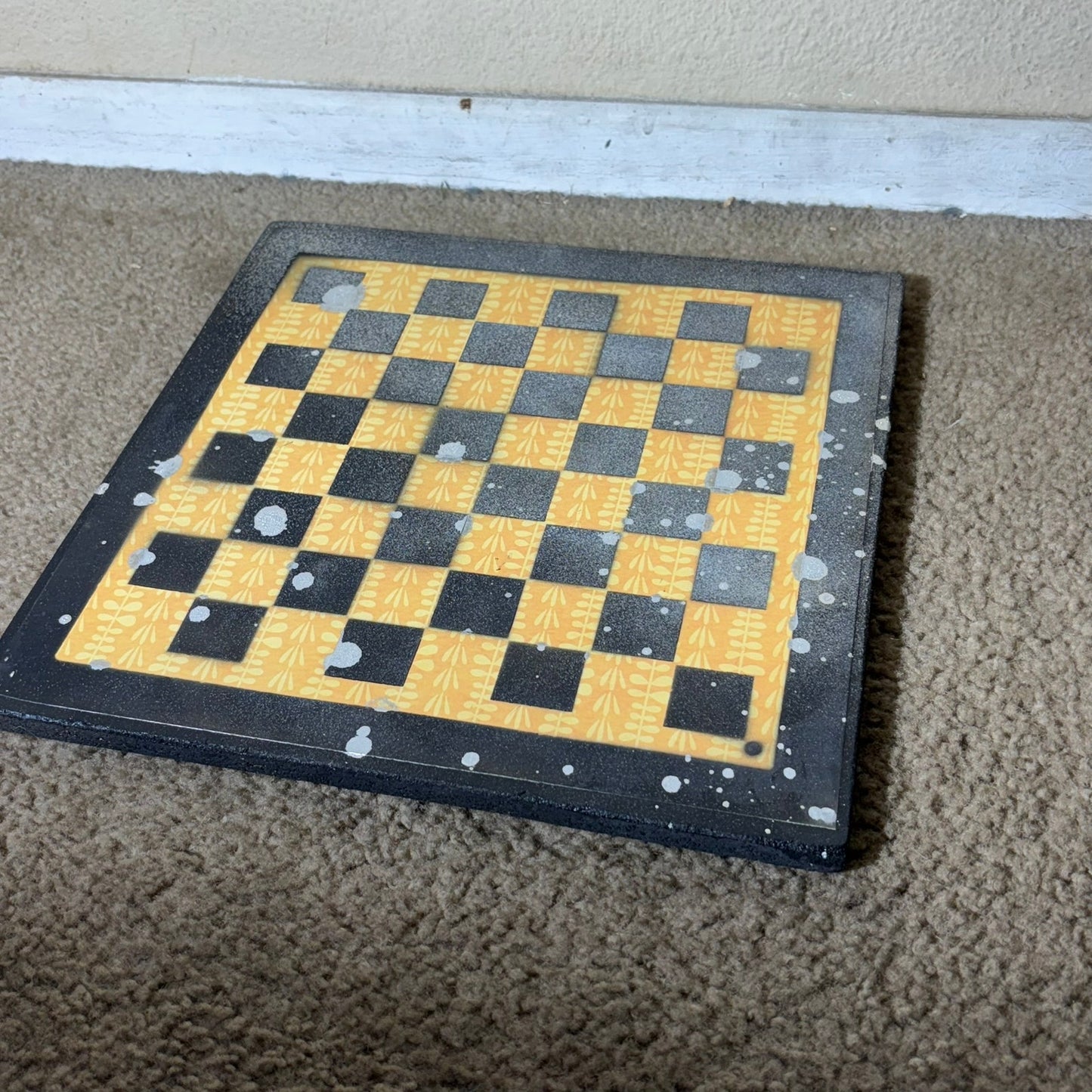 Yellow & Black - Scrapbook Chess Board