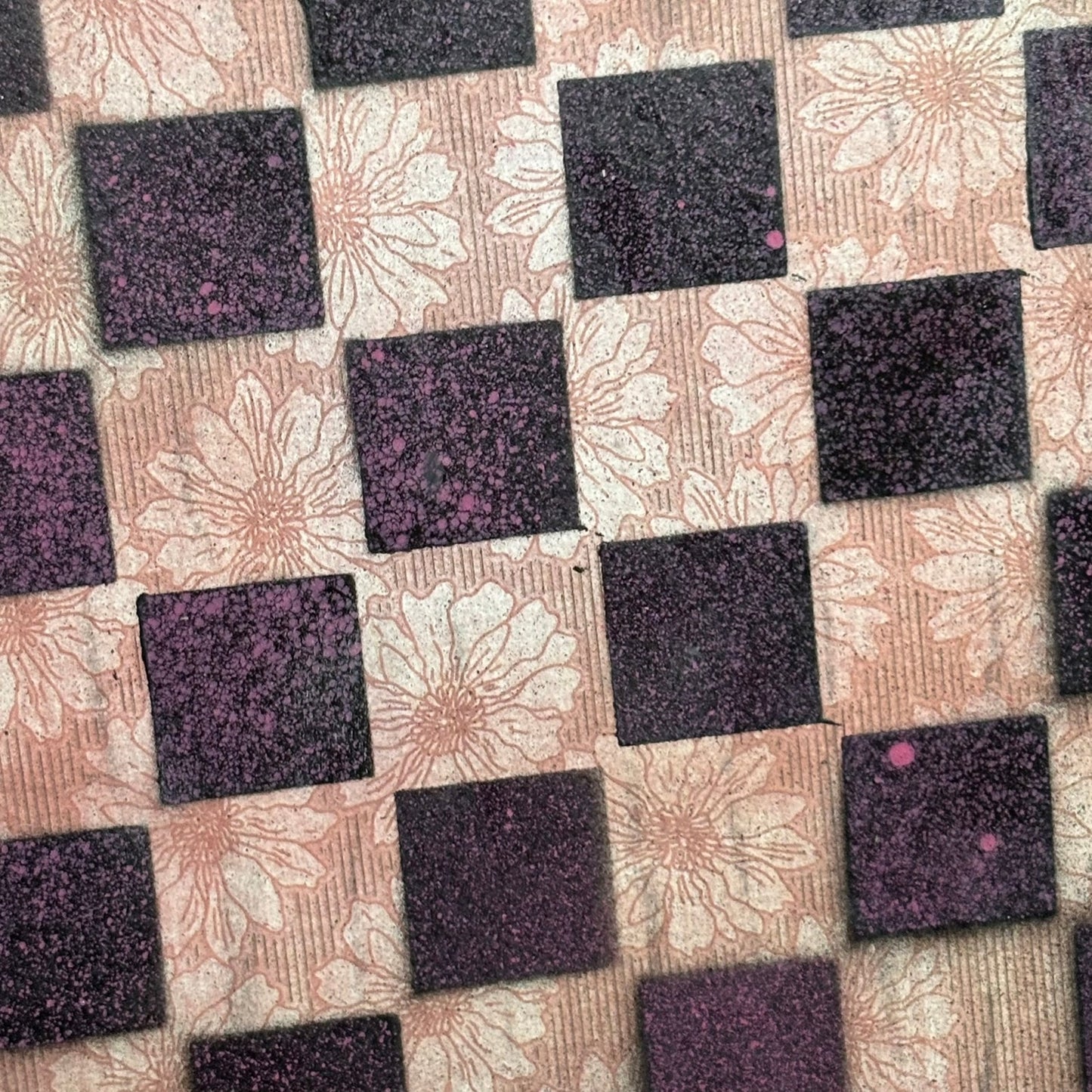 Orange & Purple Fade - Painted Double Sided Chess Board