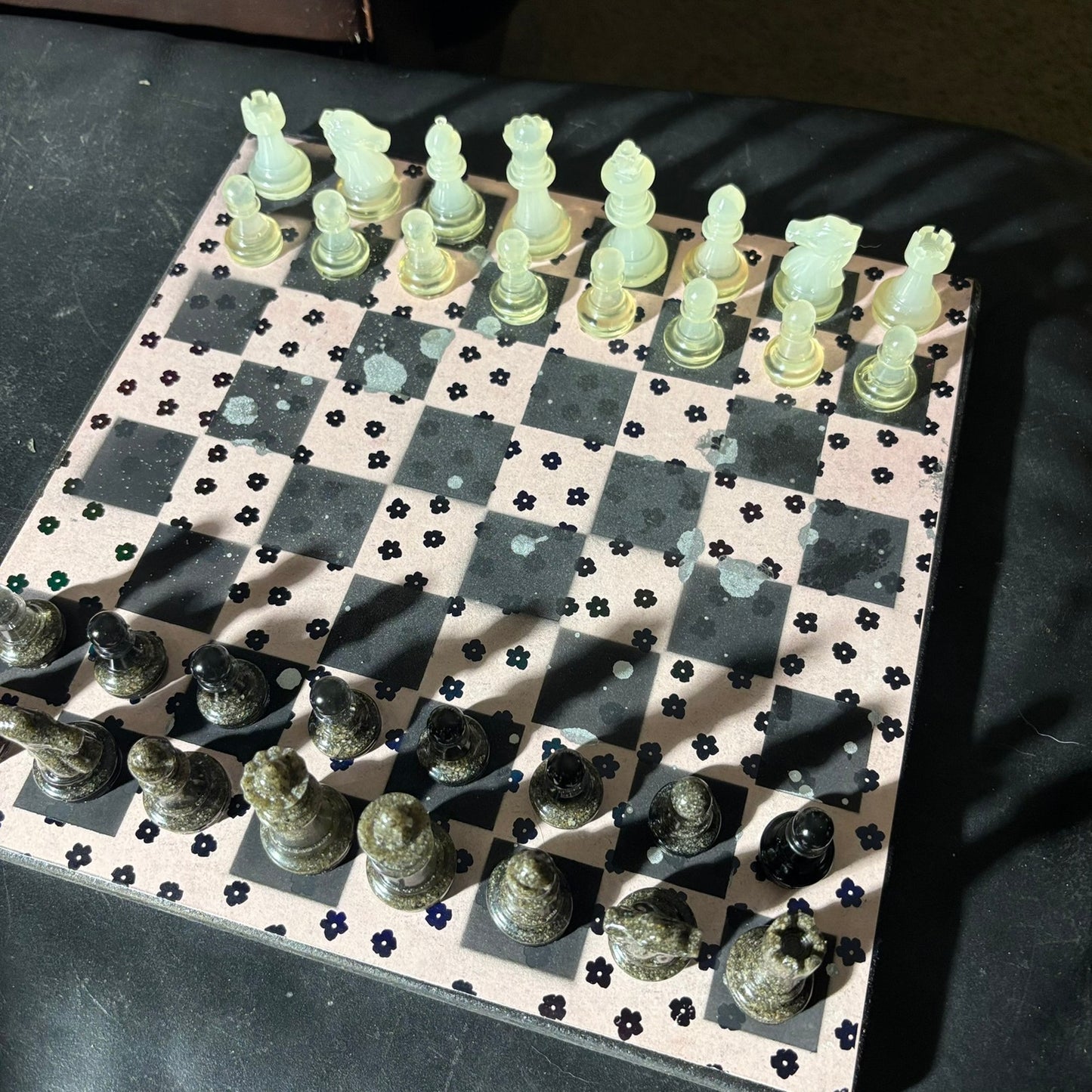Mini Flowers - Scrapbook Chess Set