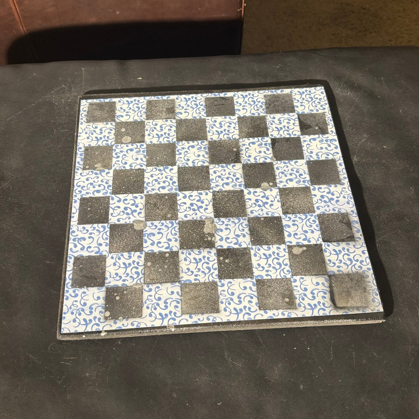 Blue Vintage Pattern - Scrapbook Chess Set