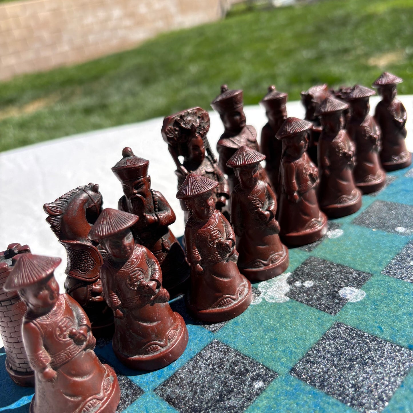 Forest Green - Chinese Edition Chess Set