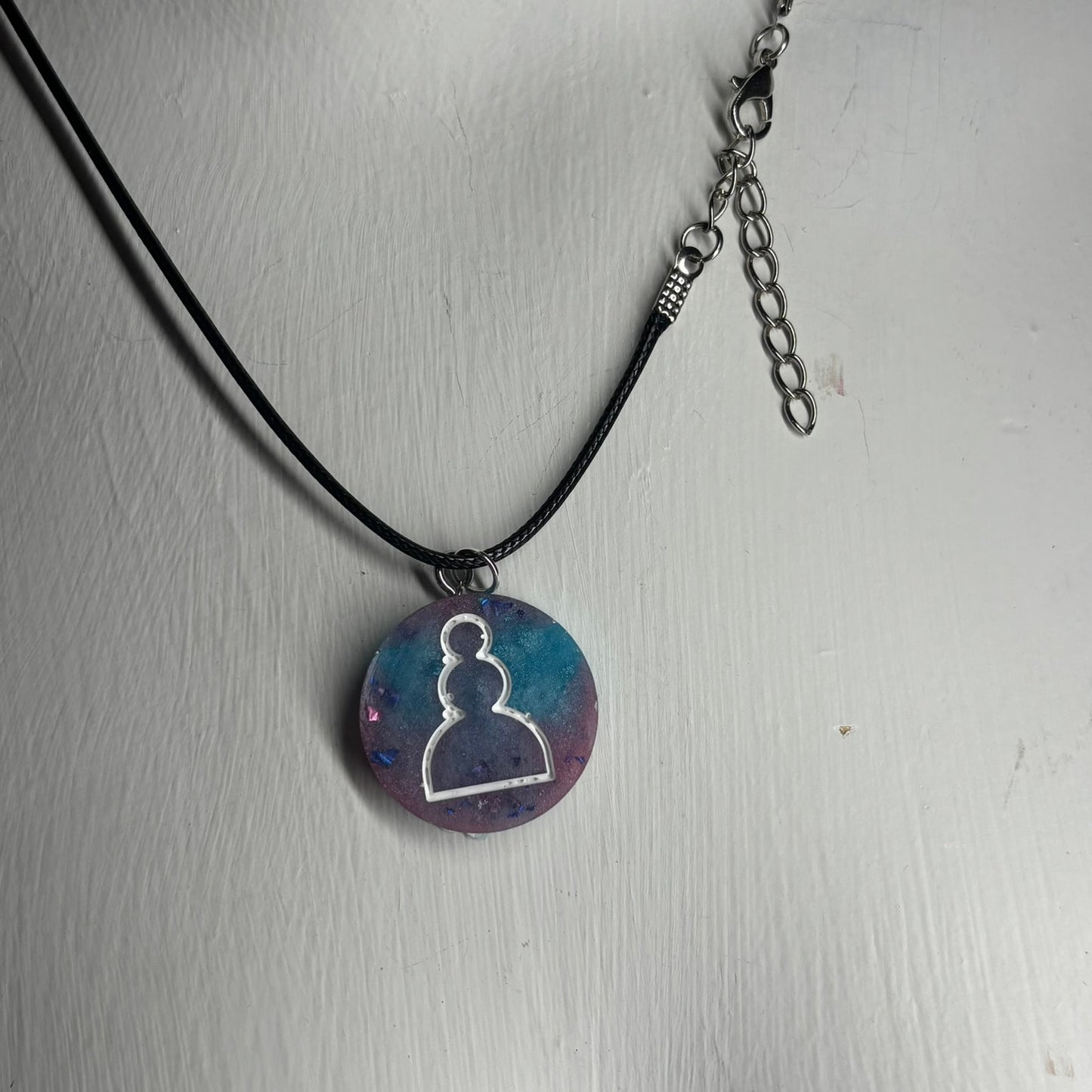 Space Pawn - Handmade Resin Chess Necklace