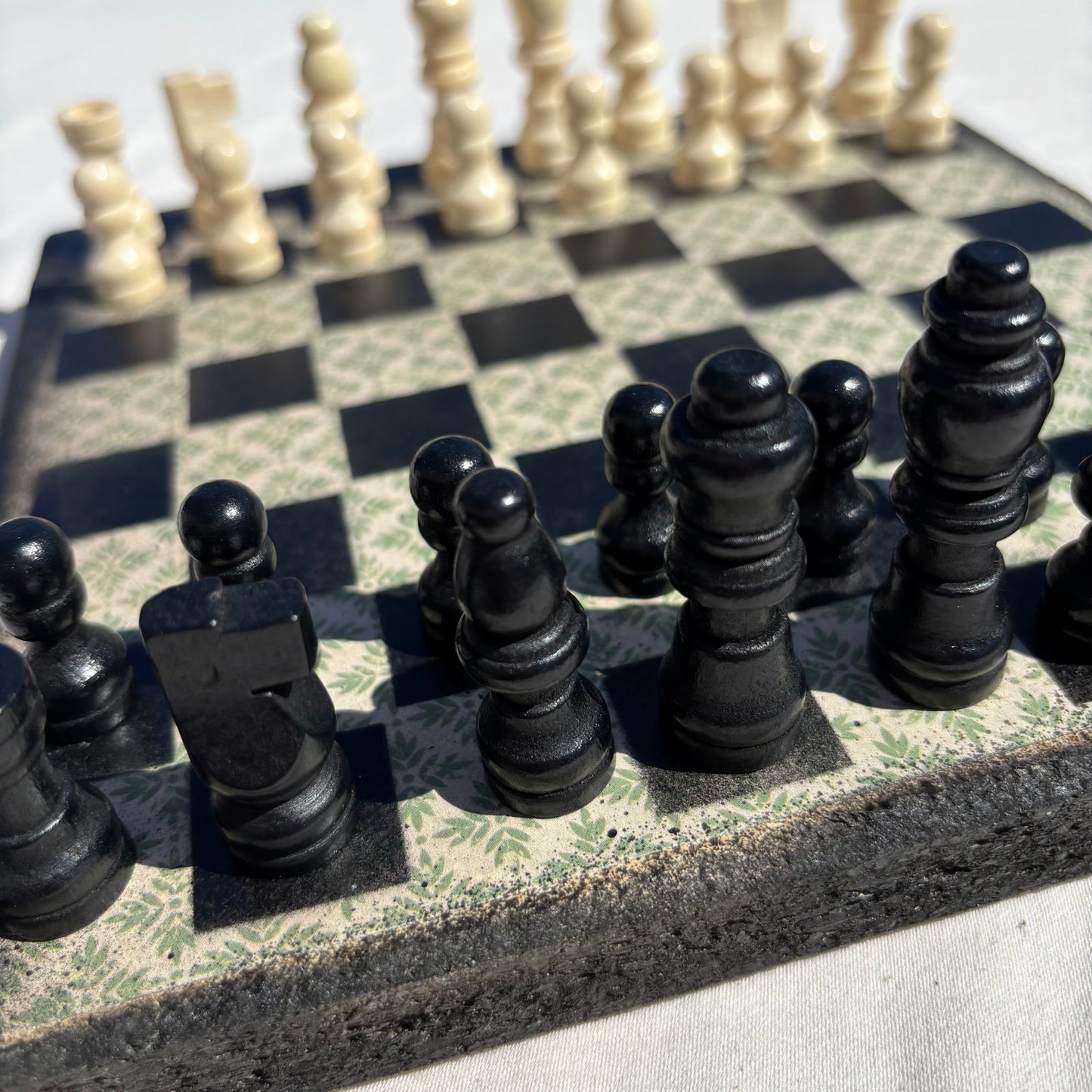 Vintage Green - Scrapbook Chess Set
