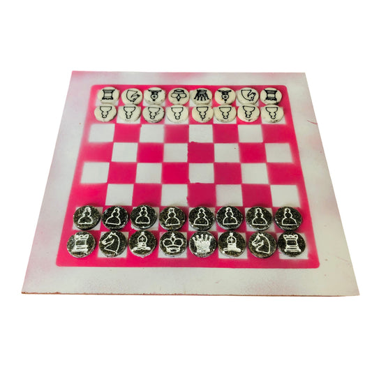 Simple Pink - Painted Chess Set