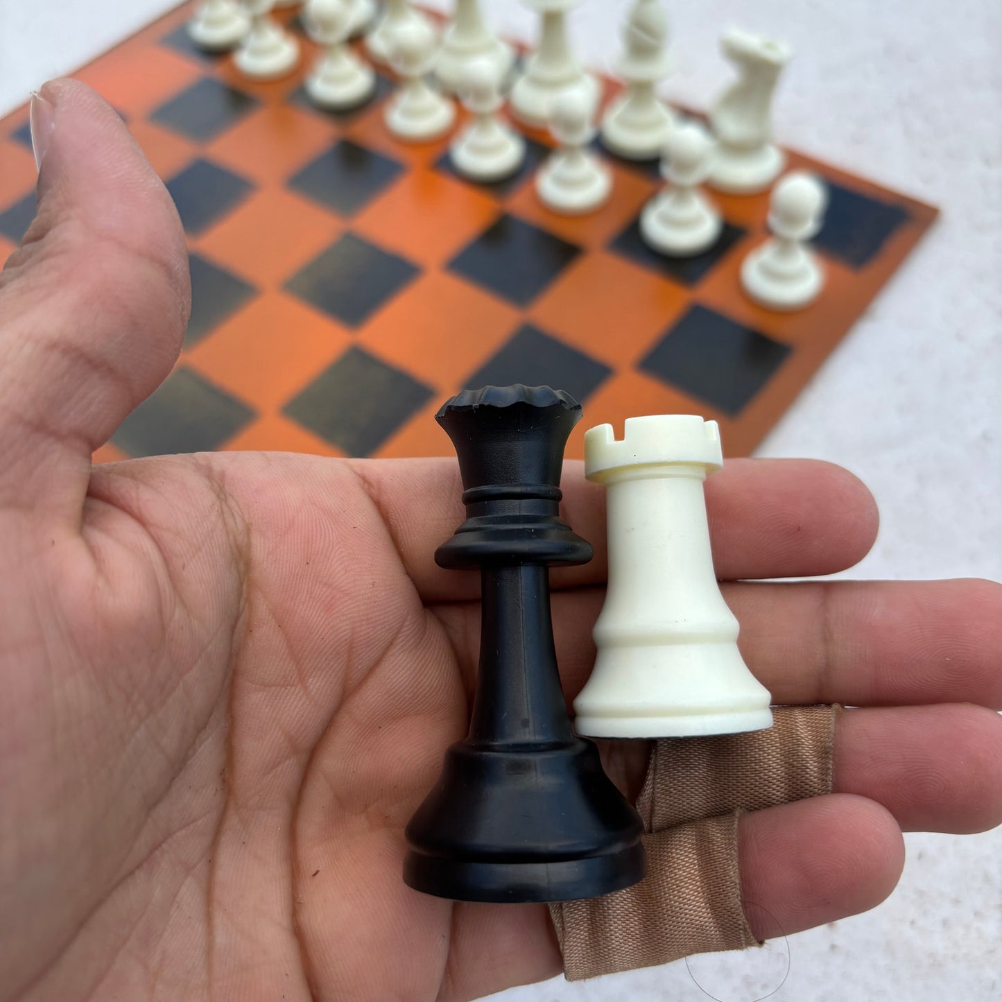 Supreme Orange - Painted Chess Set