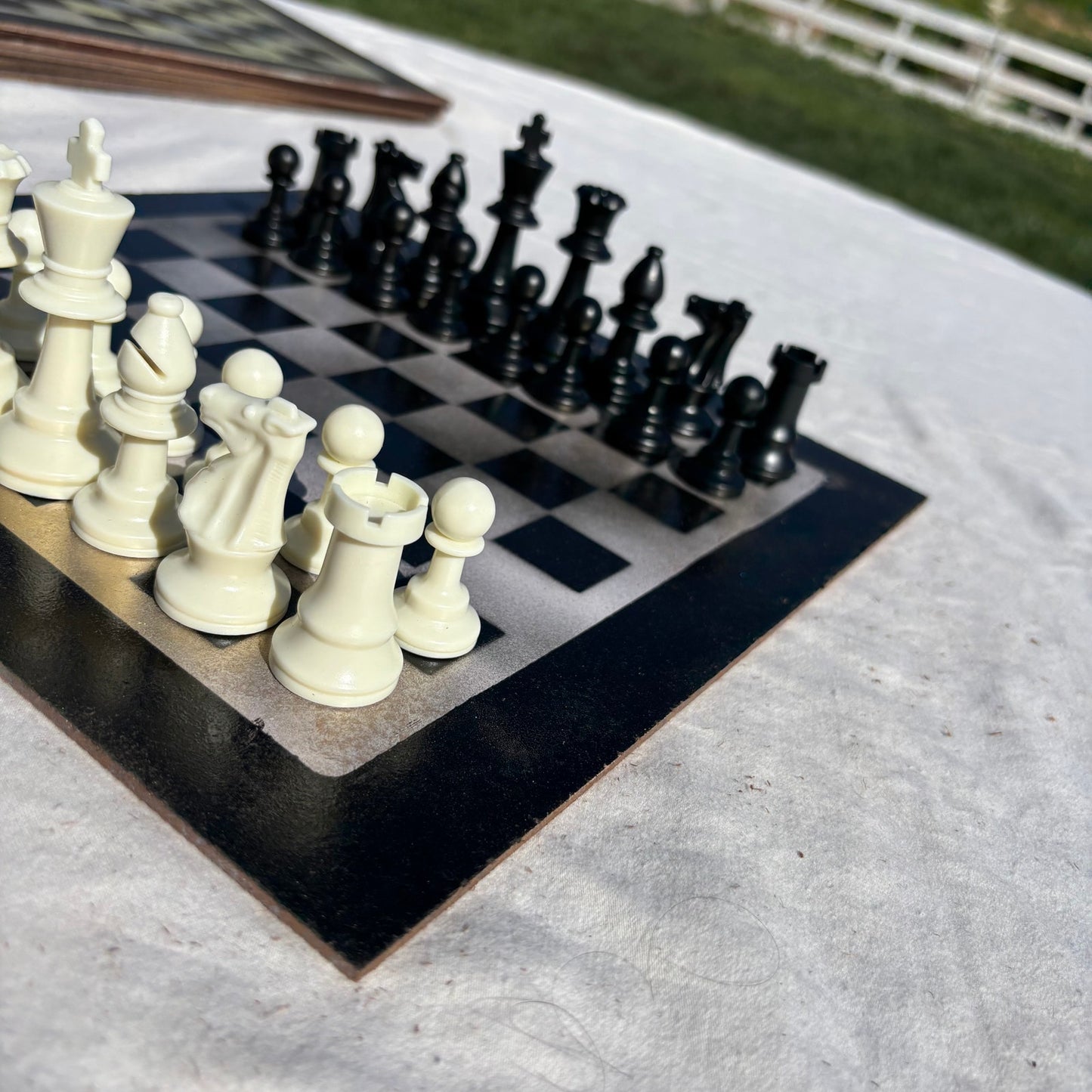 Simple Cream - Painted Chess Set