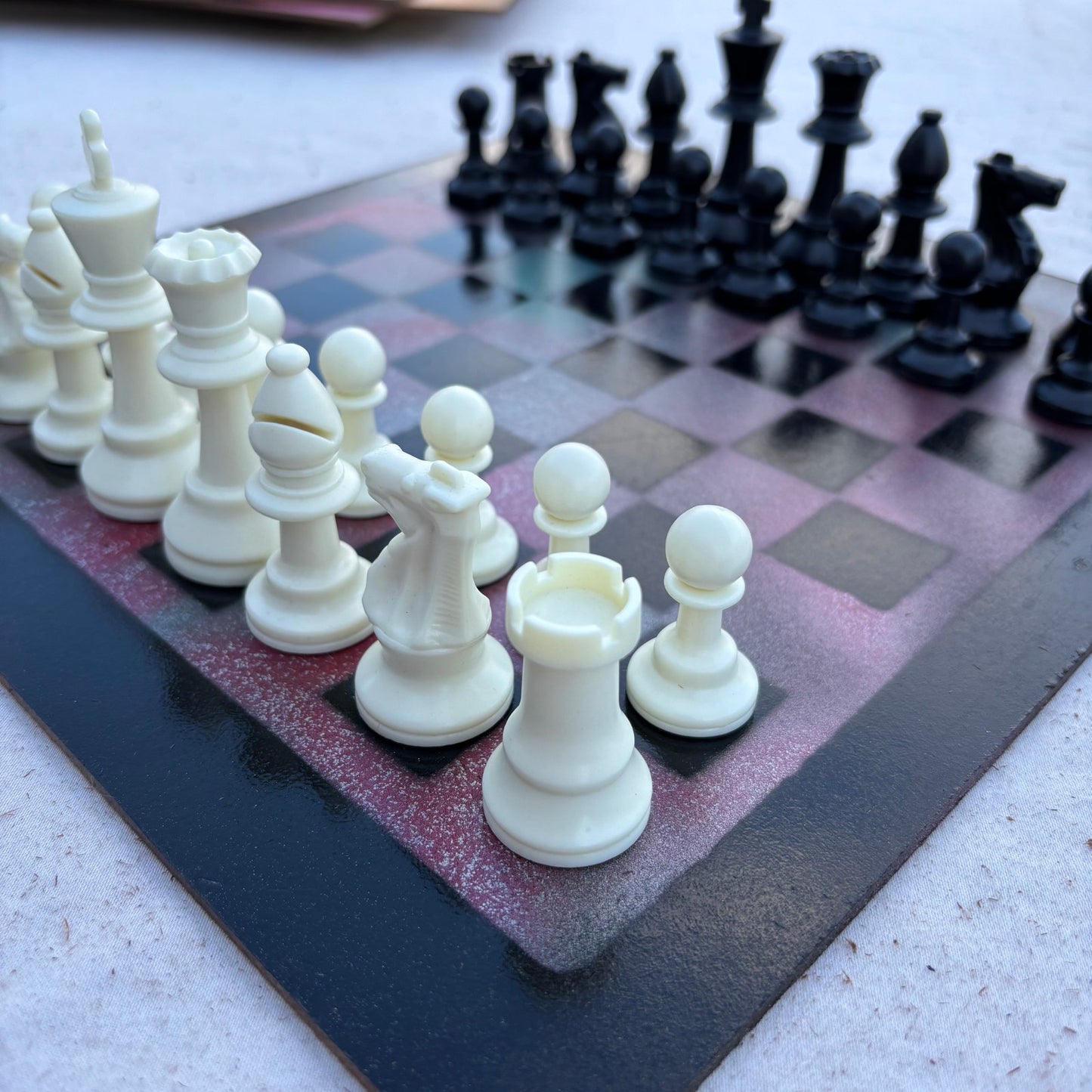 Metallic Space - Painted Chess Set