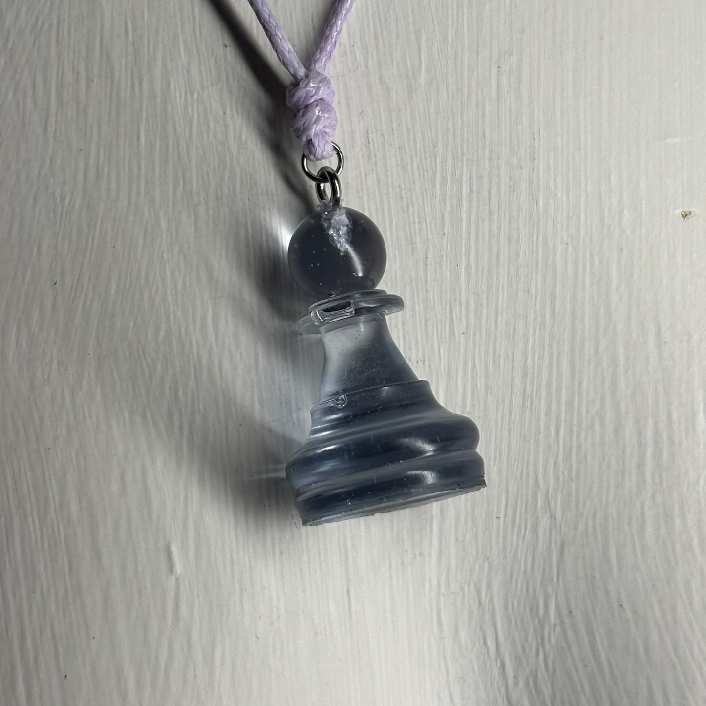 Pure Blue Pawn - Handmade Resin Chess Necklace