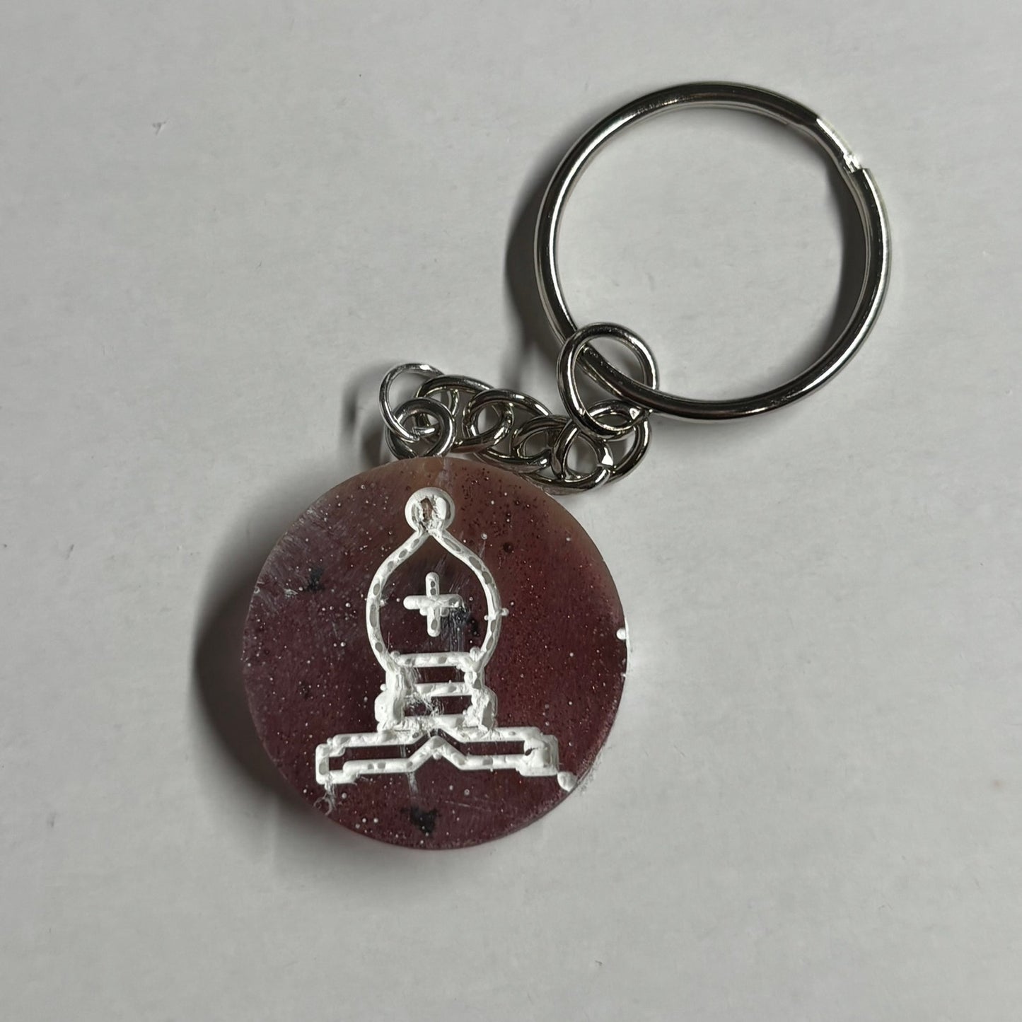 Rusted Colored Bishop - Handmade Resin Keychain