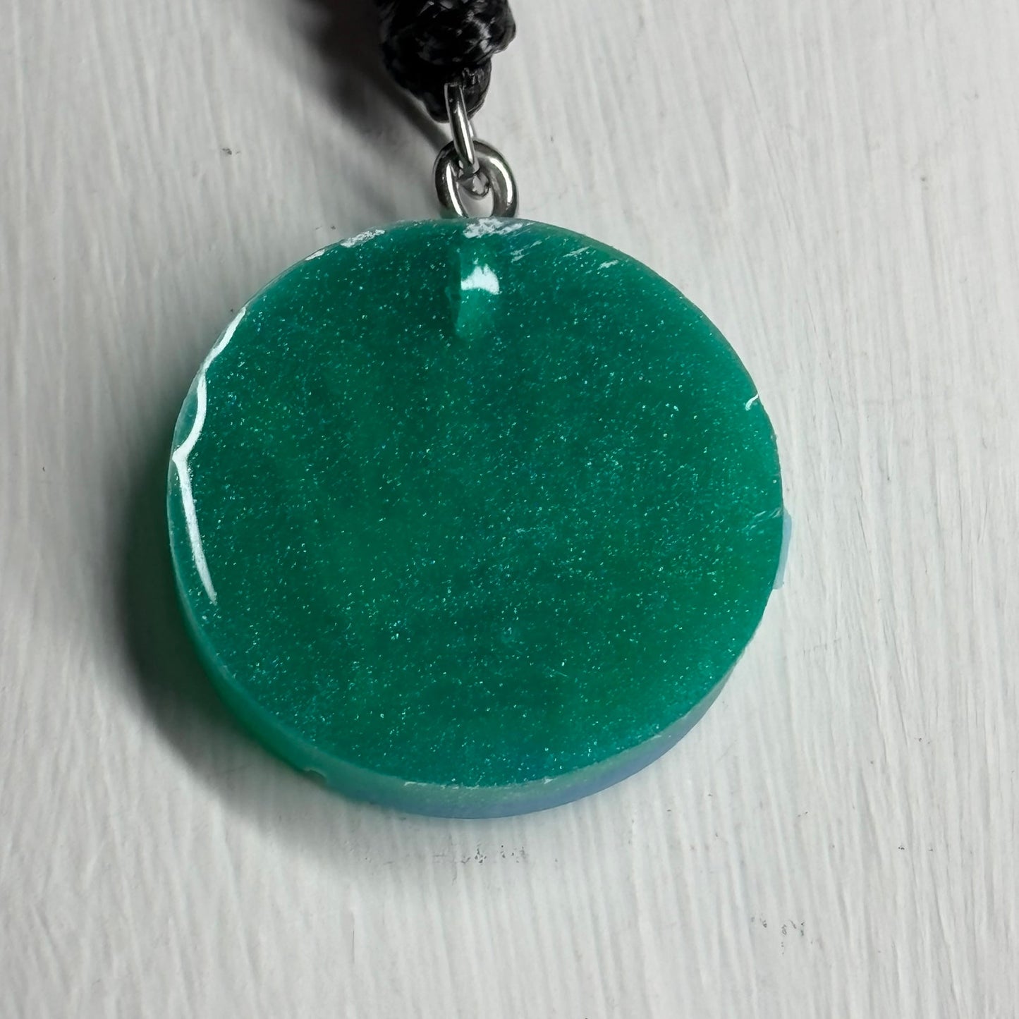 Mint Green Queen - Handmade Resin Chess Necklace