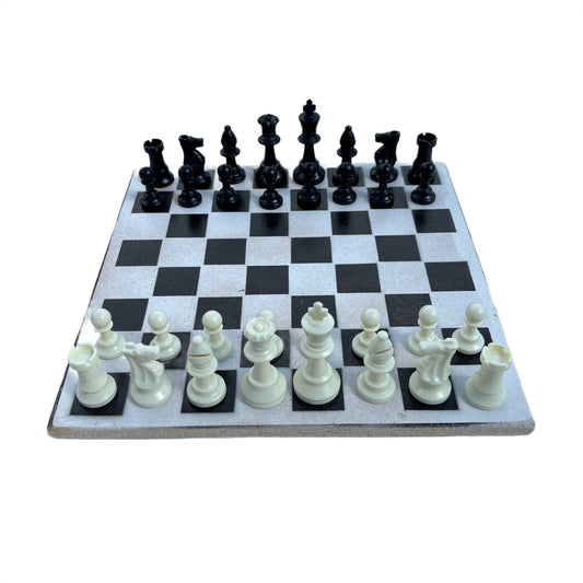 White & Black - Painted Chess Set