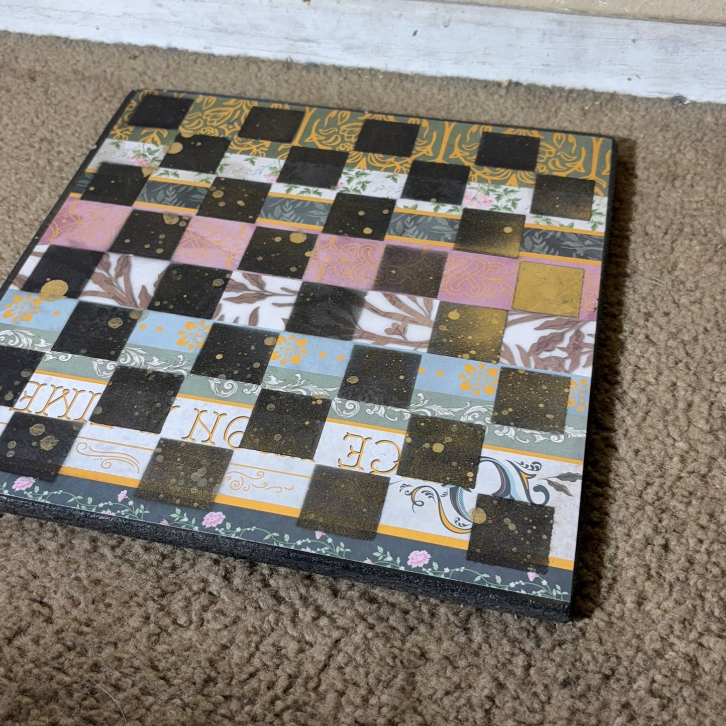 Splendid Collage - Scrapbook Chess Board