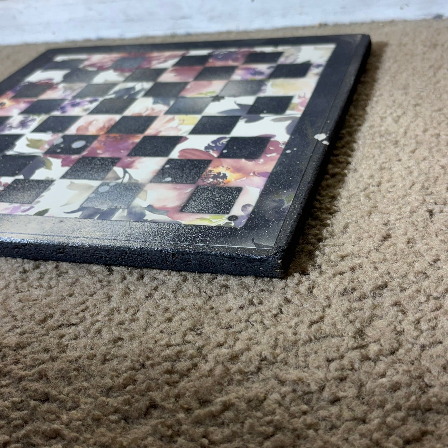 Chrome Mist Budding Flowers - Scrapbook Chess Board