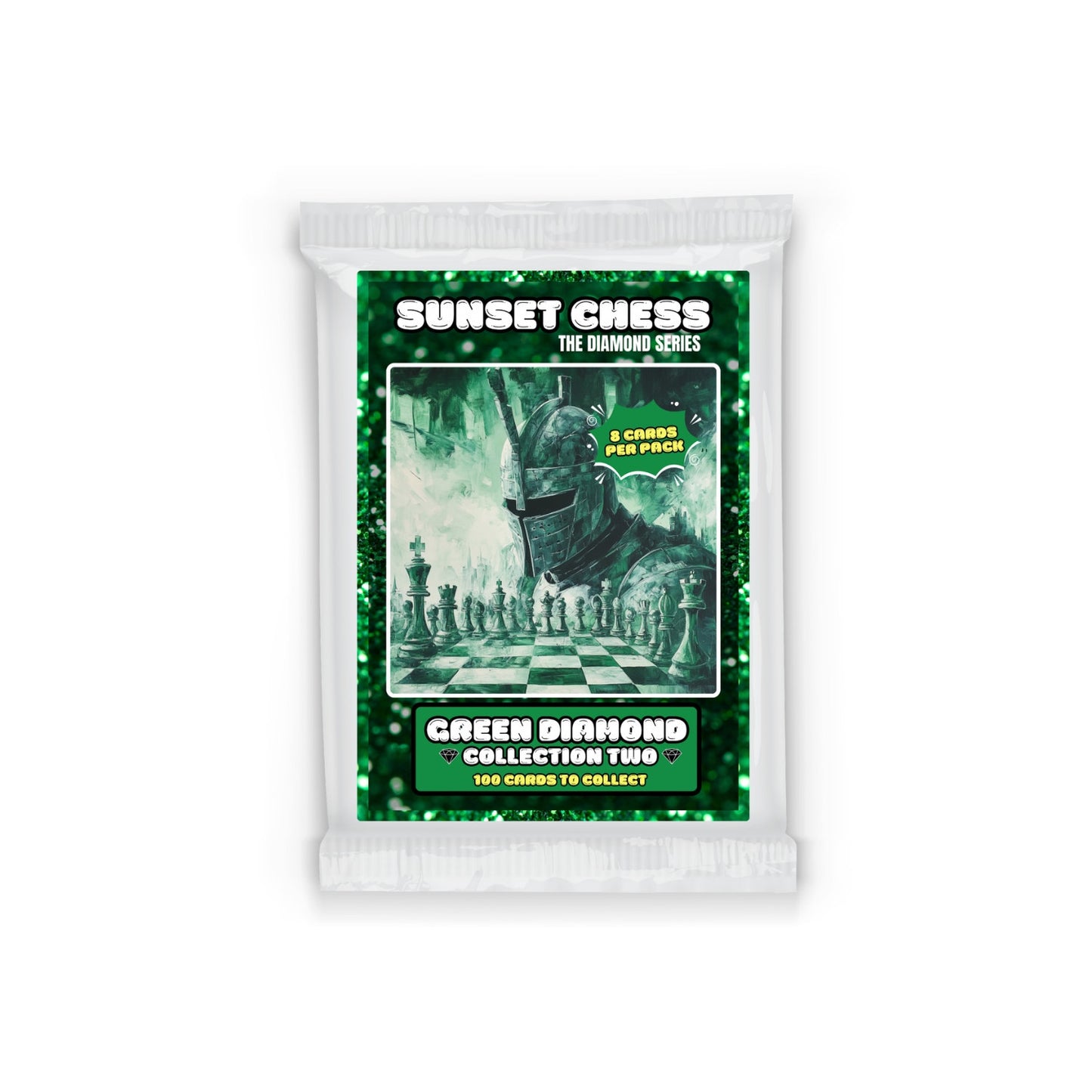 Green Diamond Part 2 - Sunset Chess Scrapbook Card Pack