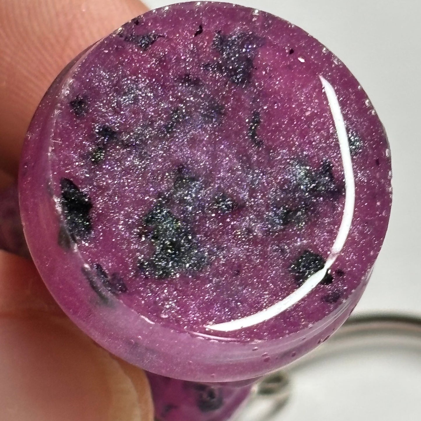 Spotted Purple Knight - Handmade Resin Keychain