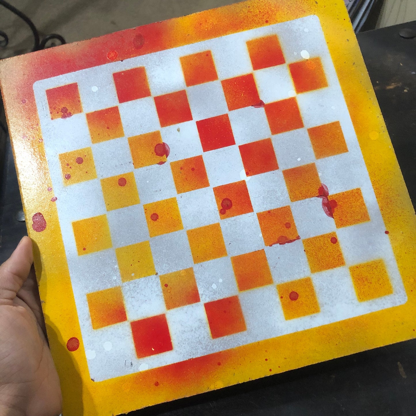 Fire Yellow - Painted Chess Set