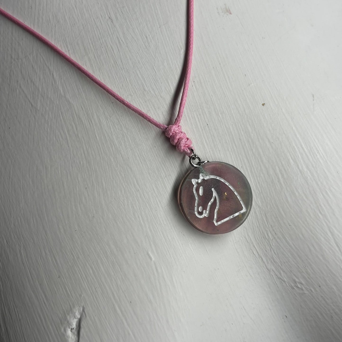 Vintage Knight - Handmade Resin Chess Necklace