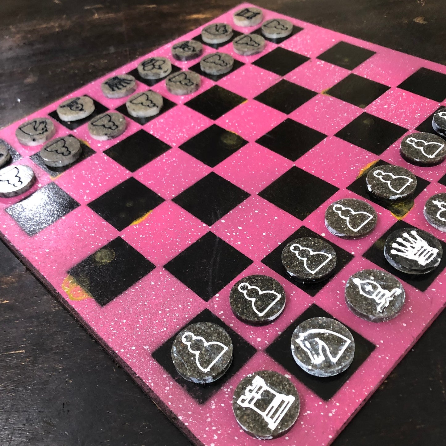Vintage Pink - Painted Chess Set