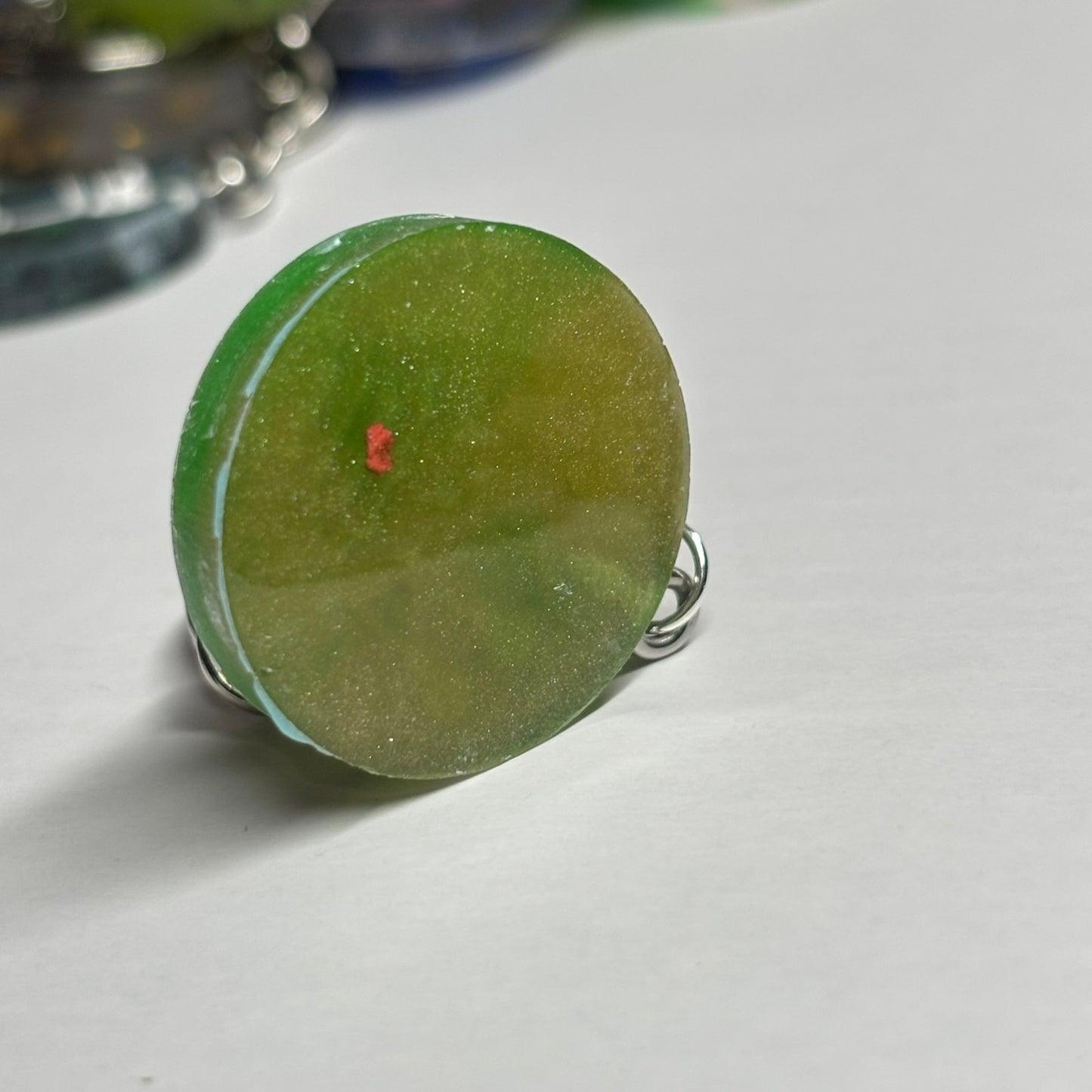 Rustic Green Queen - Handmade Resin Keychain