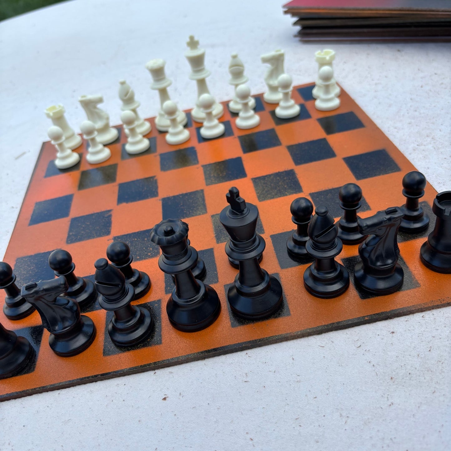 Supreme Orange - Painted Chess Set