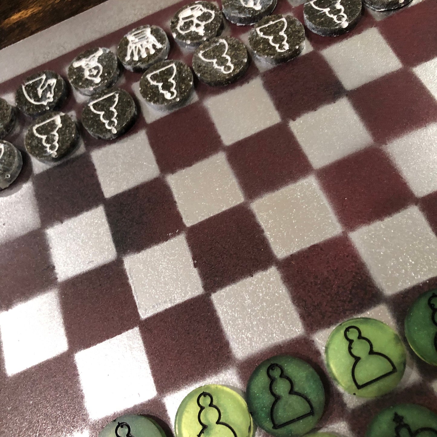 Space Red - Painted Chess Set