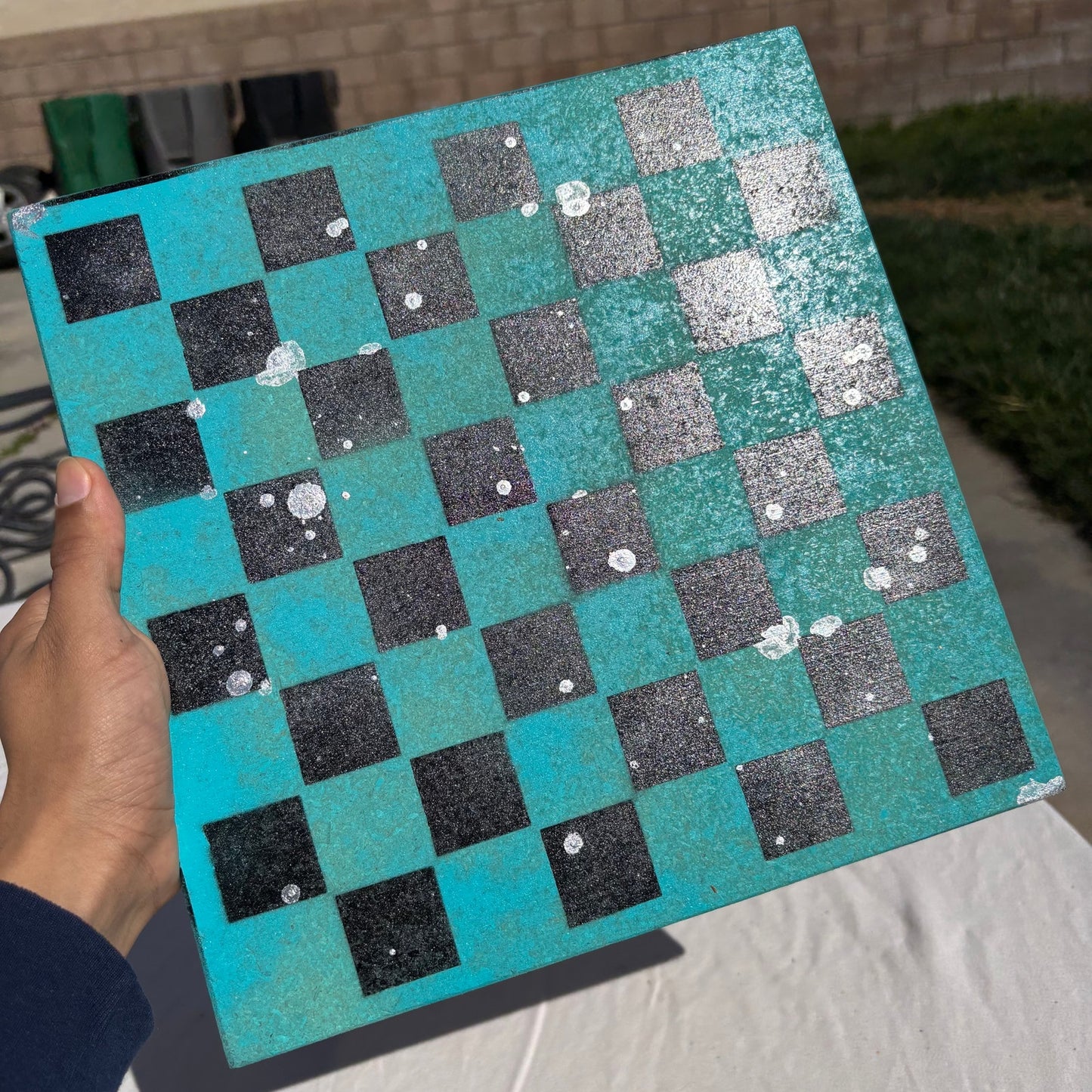 Aqua Green - Chinese Edition Chess Set