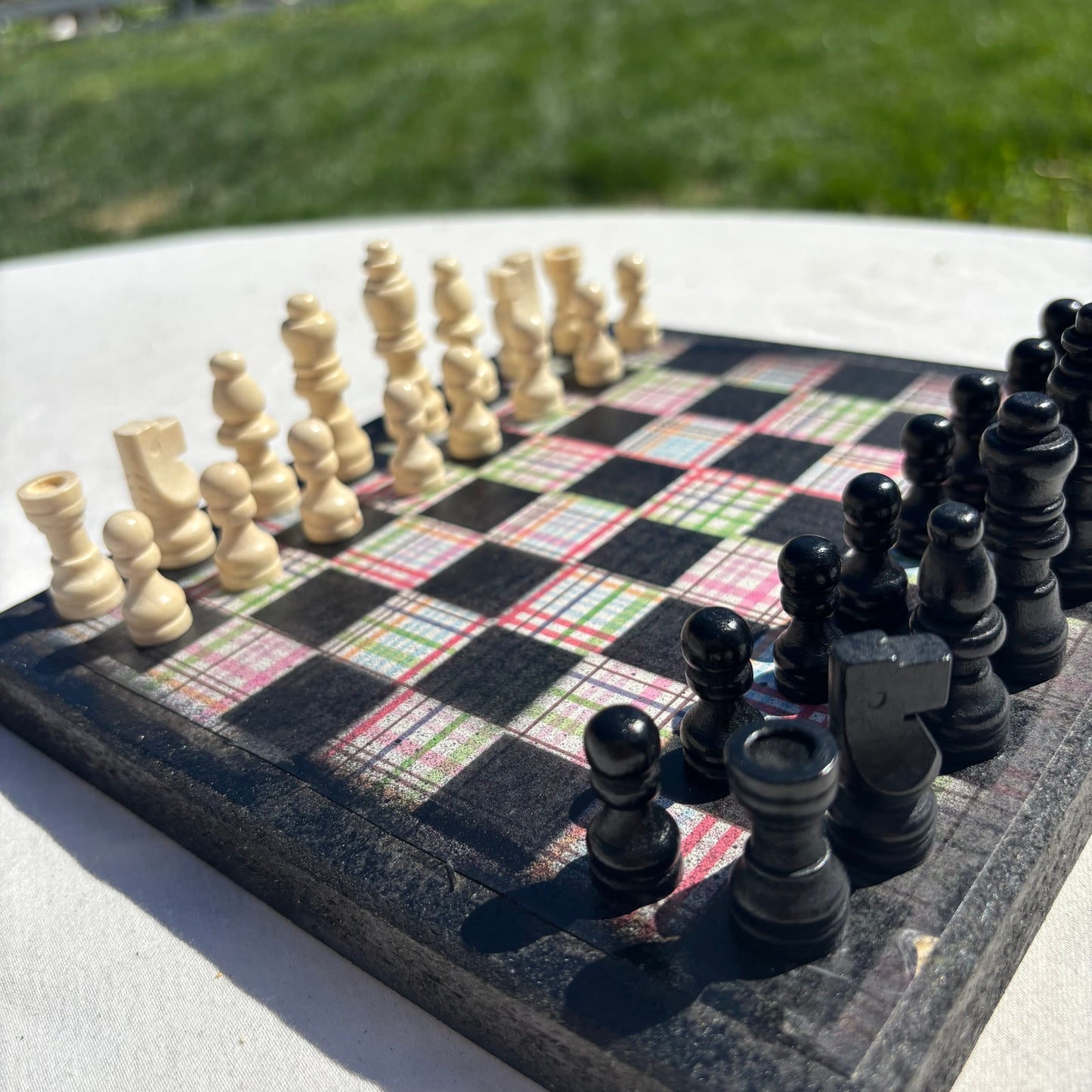 Colorful Lines - Scrapbook Chess Set