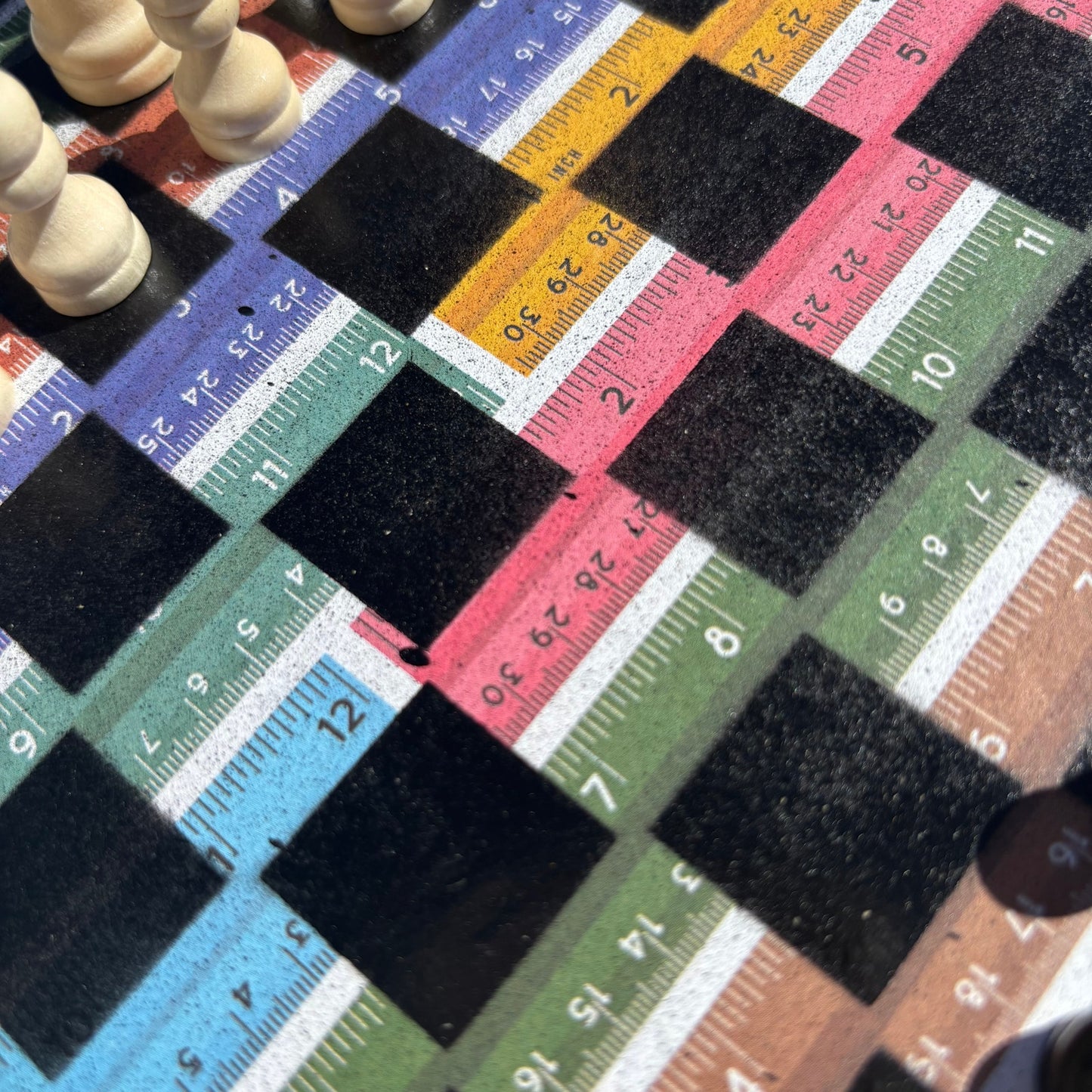 Colored Rulers - Scrapbook Chess Set