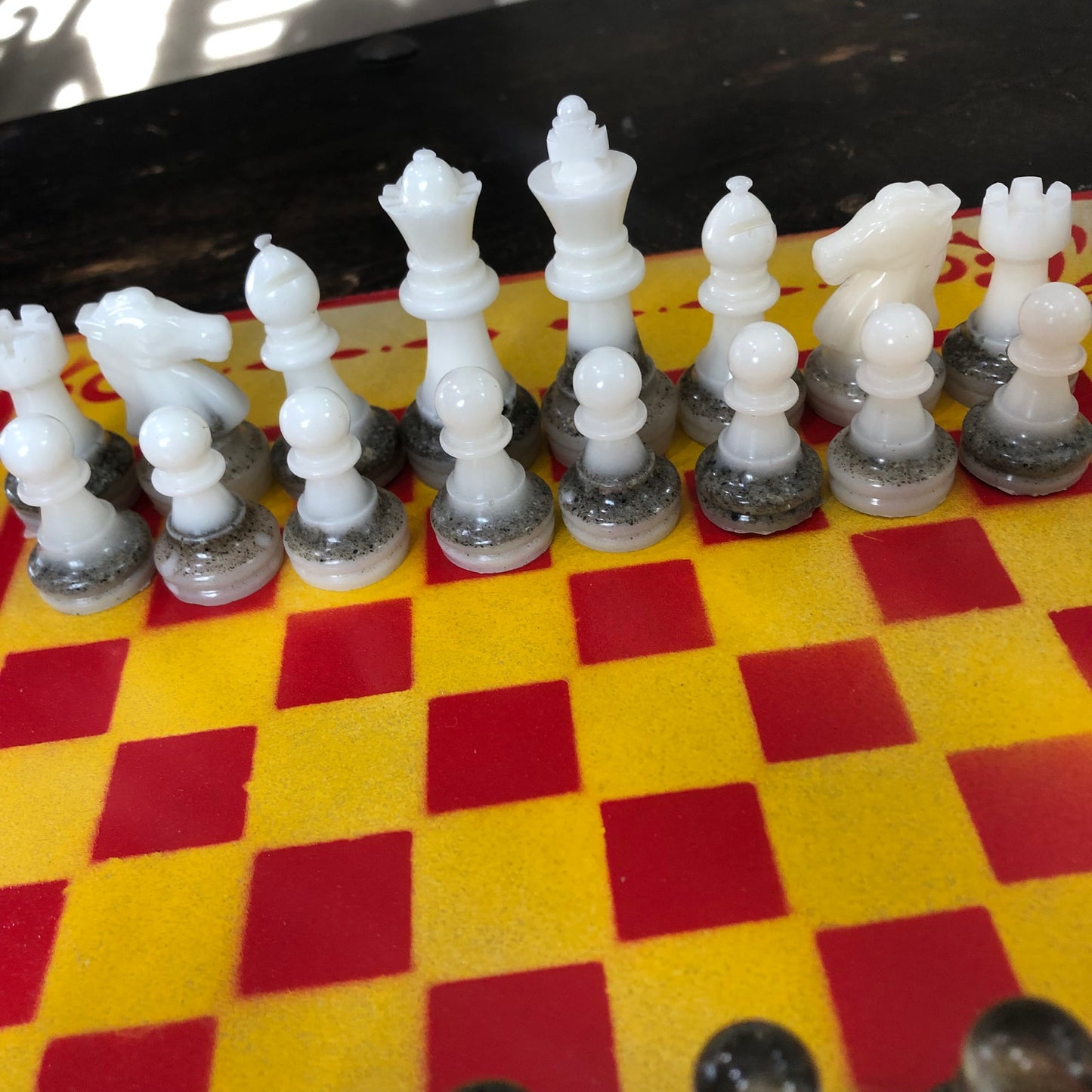 Royal Yellow & Red - Painted Chess Set
