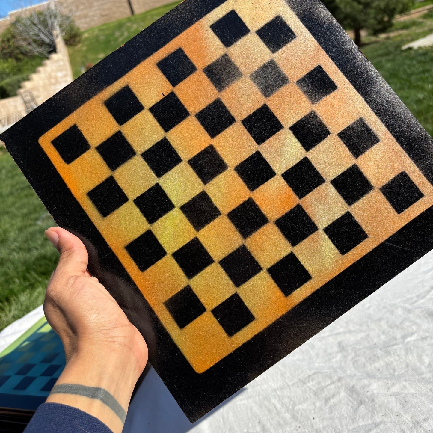 Supreme Orange - Painted Chess Set