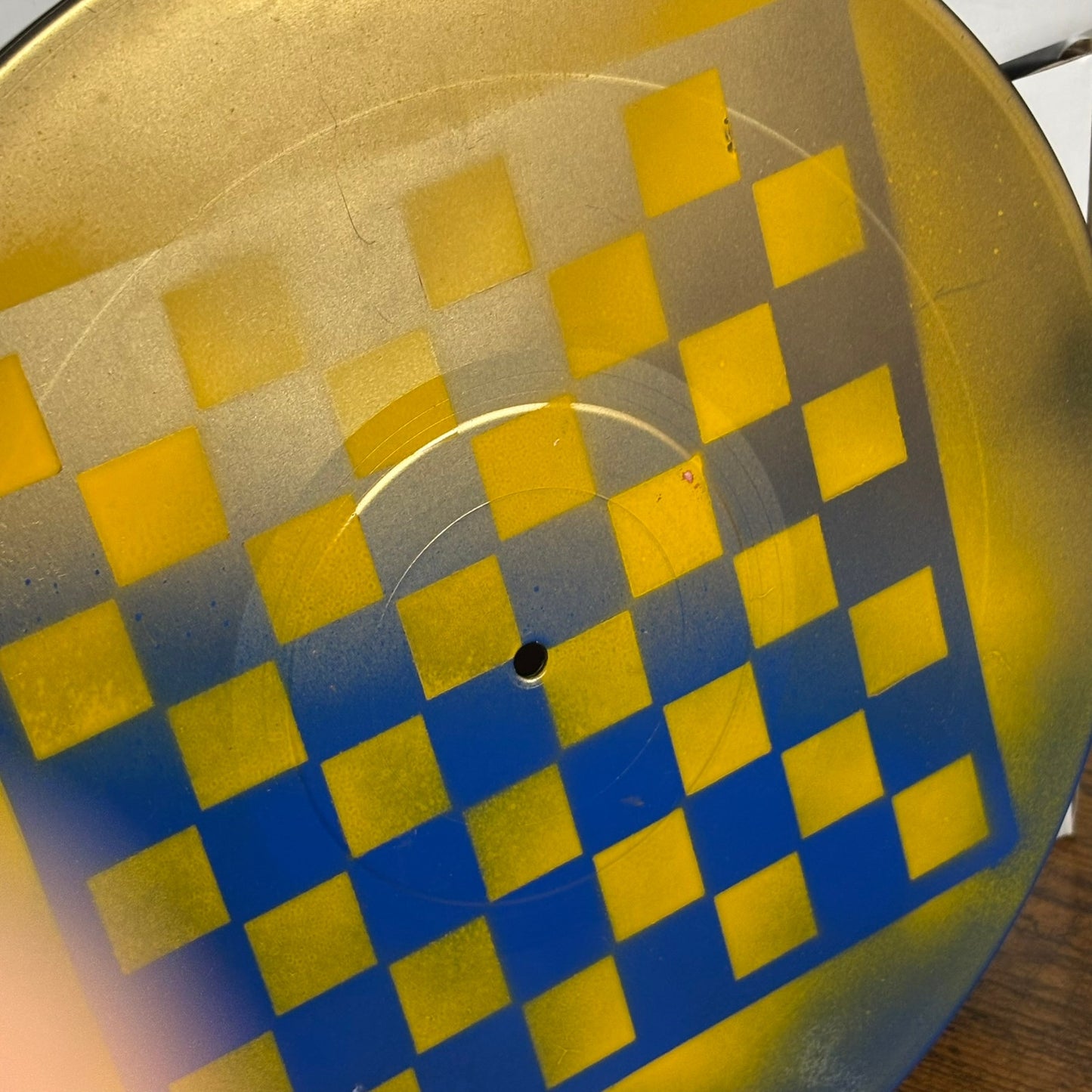 Yellow Royal Blue - Vinyl Chess Board