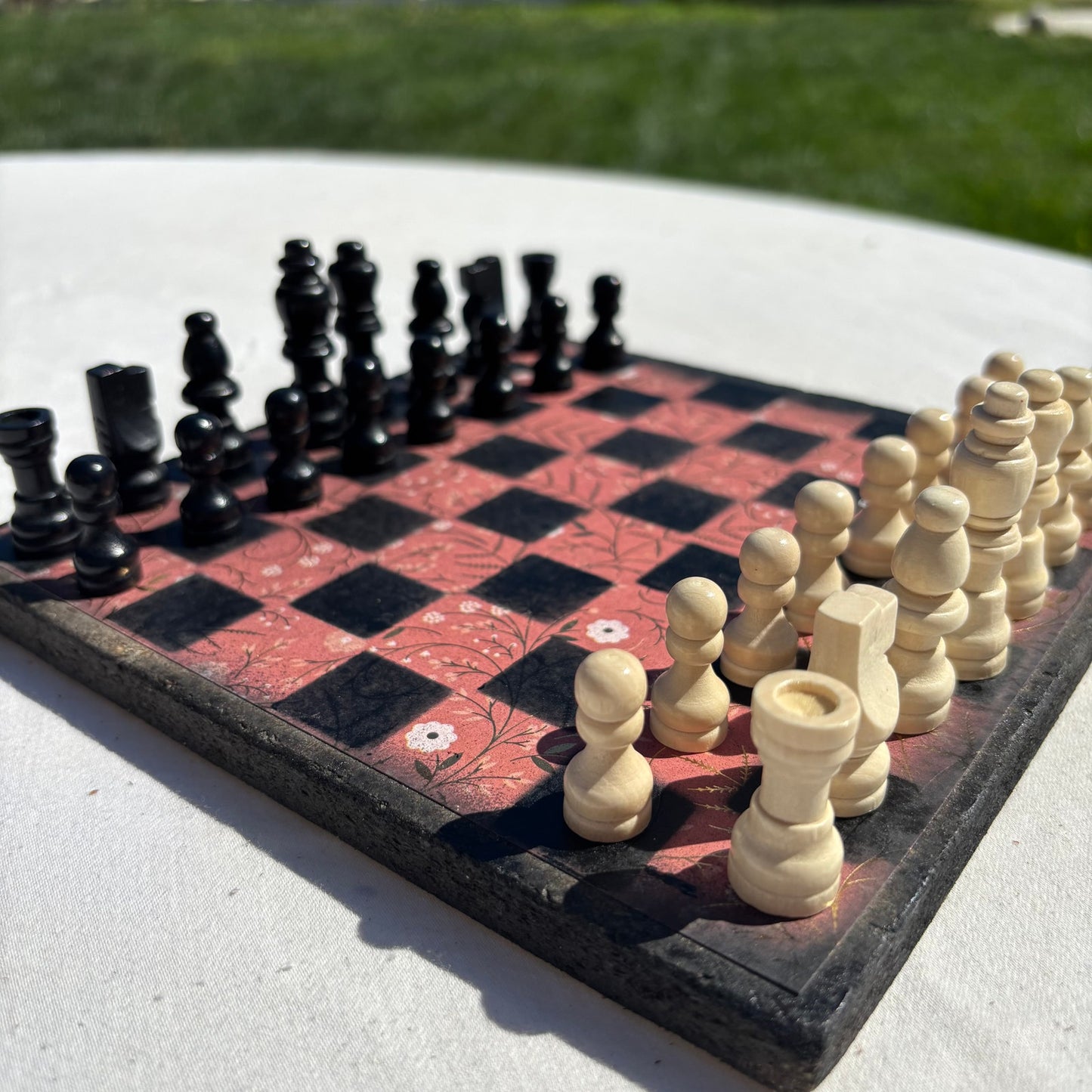 Golden Peach - Scrapbook Chess Set