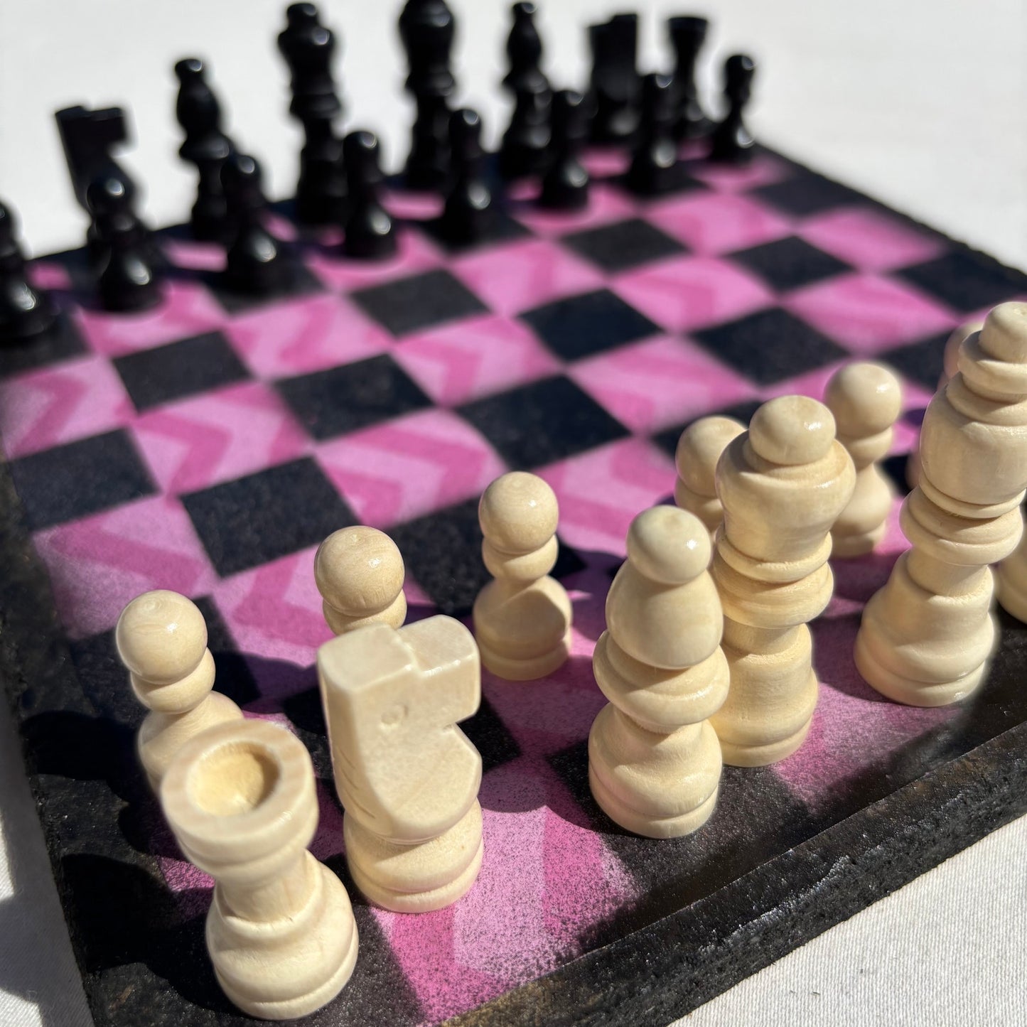 Pink Design - Scrapbook Chess Set