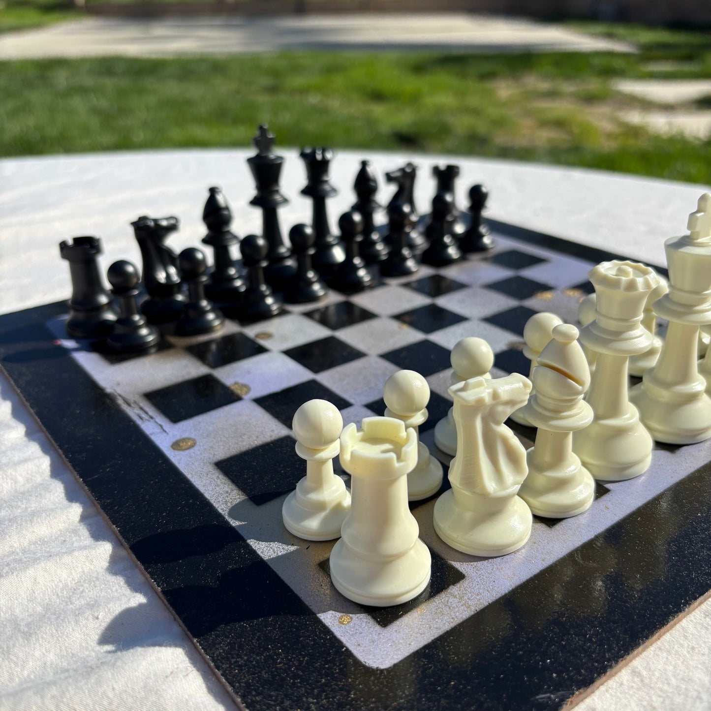 Dripped Gold - Painted Chess Set