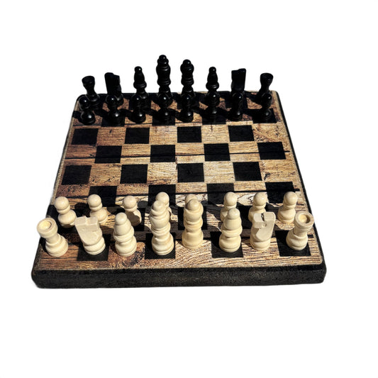 Classic Wood Print - Scrapbook Chess Set