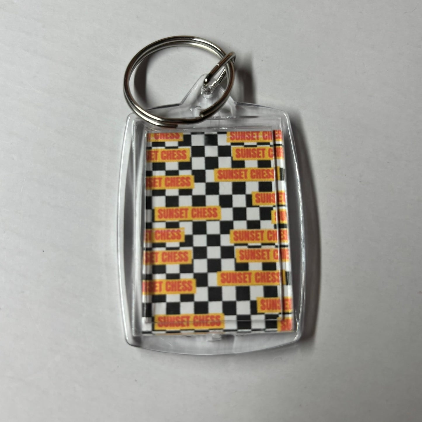 An Electric Game - Chess Photo Keychain