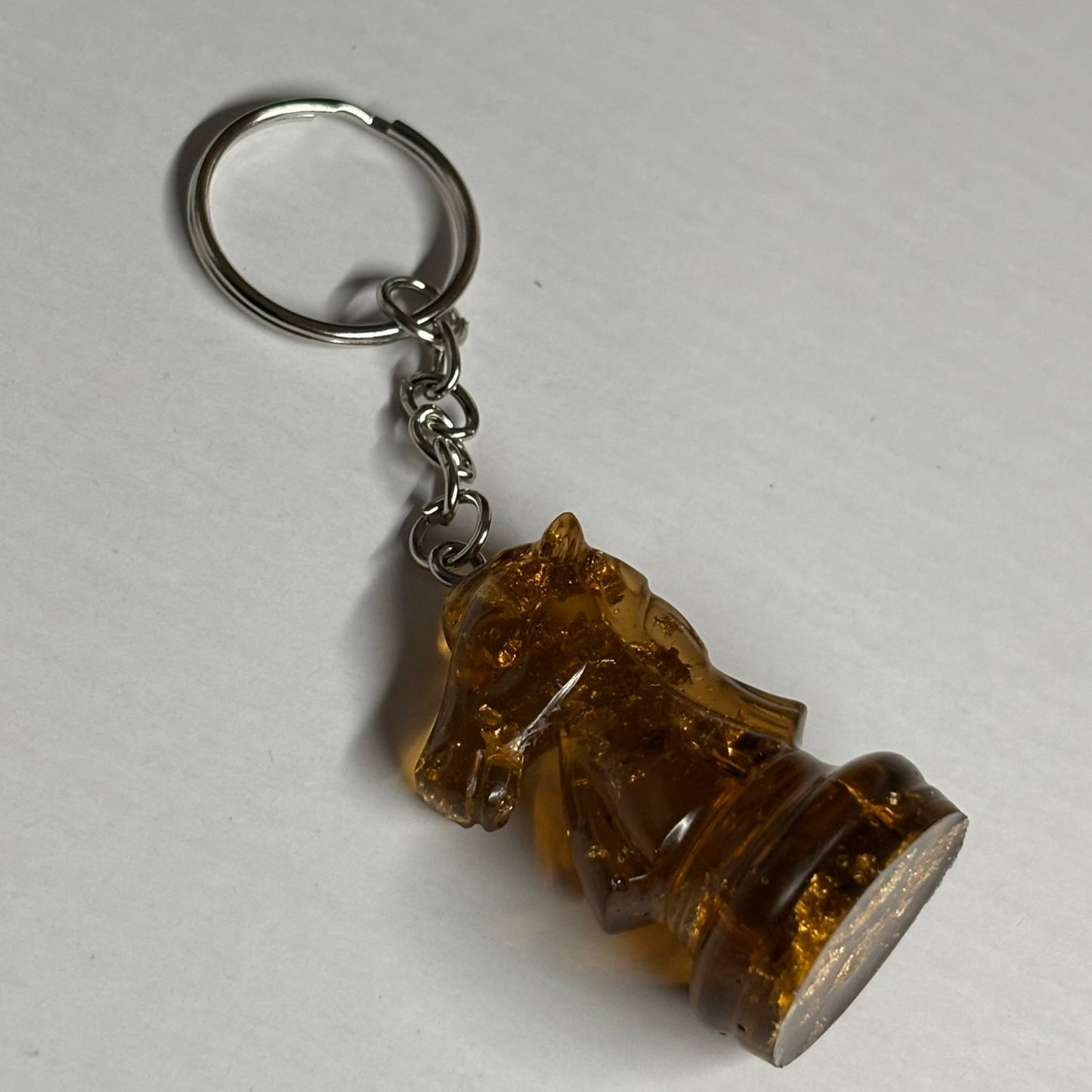 Yellow Amber Knight - Handmade Resin Keychain