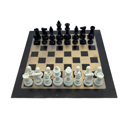 Gold & Black - Painted Chess Set